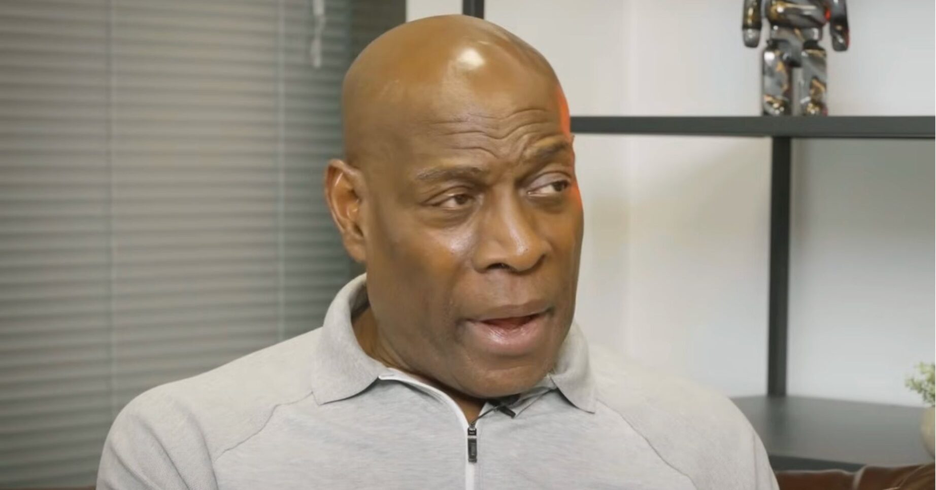 Frank Bruno speaking on a podcast