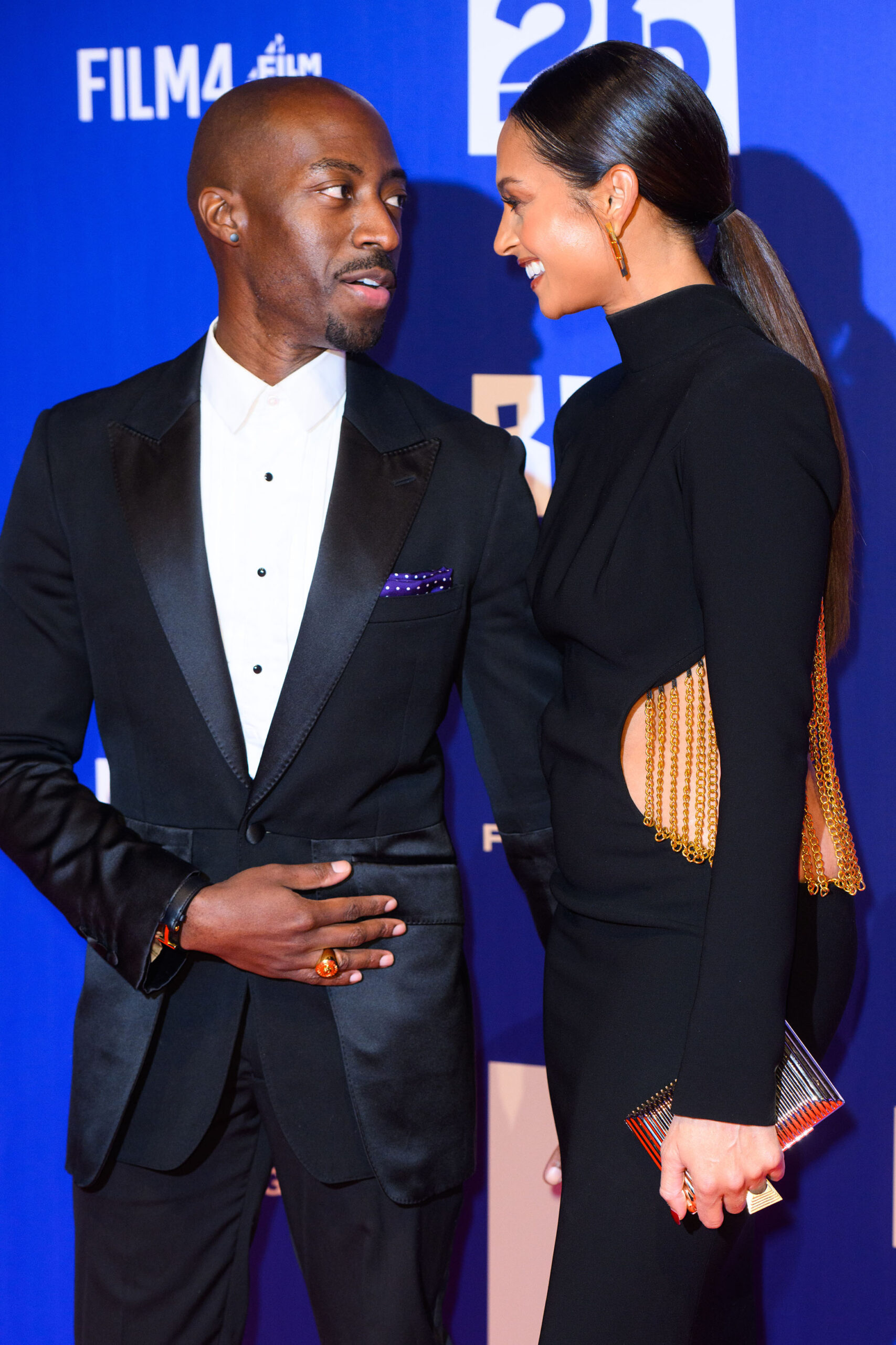 Alesha Dixon and Azuka Ononye on the red carpet