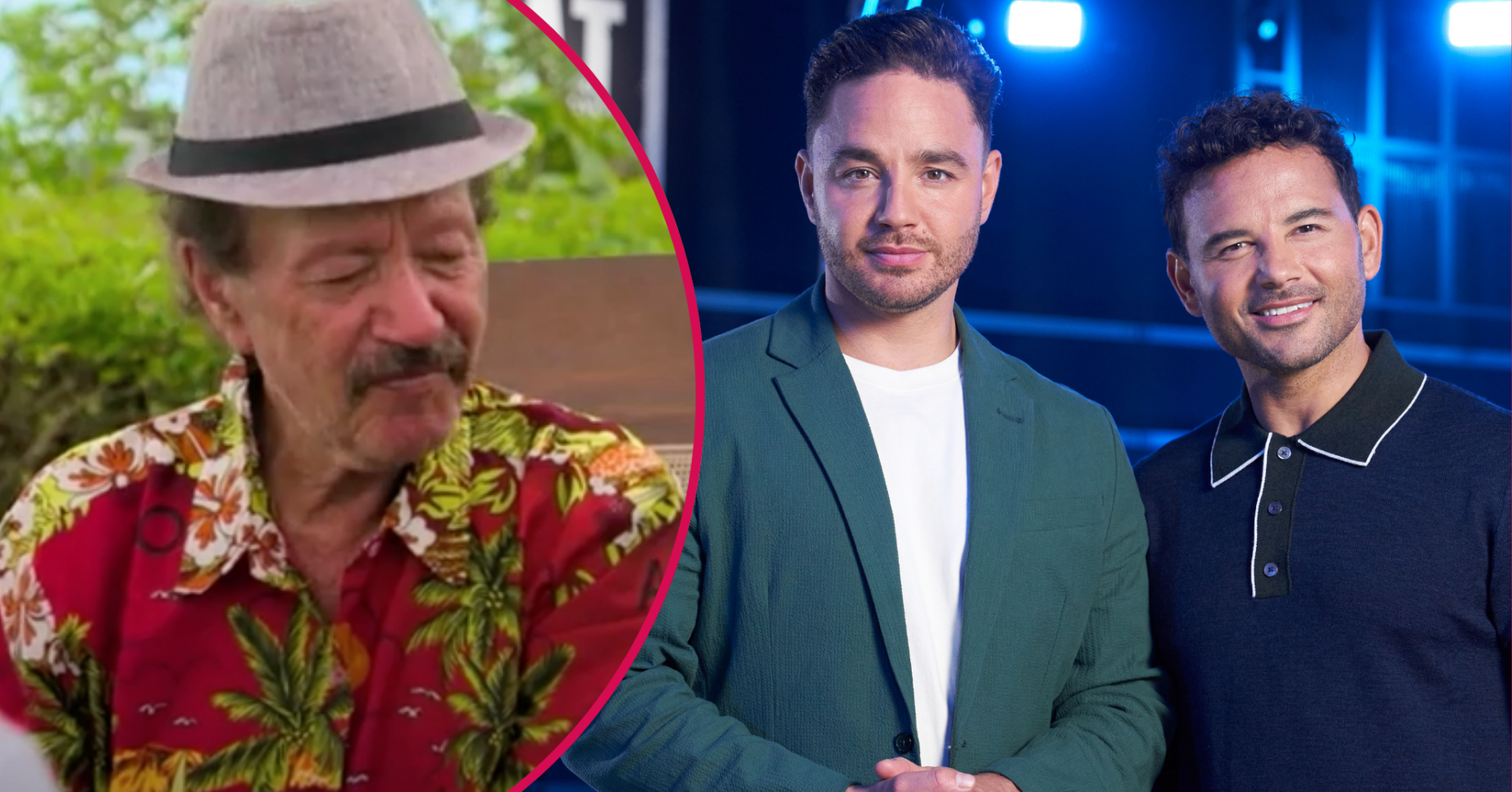 Adam and Ryan Thomas and their dad inset