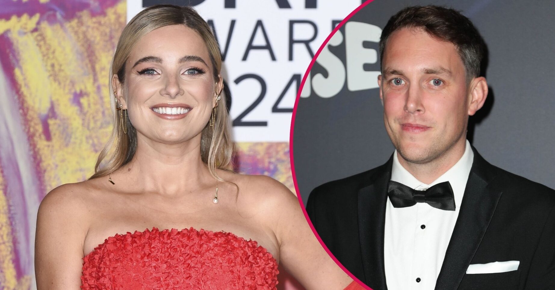 Sian Welby and Chris Stark on the red carpet