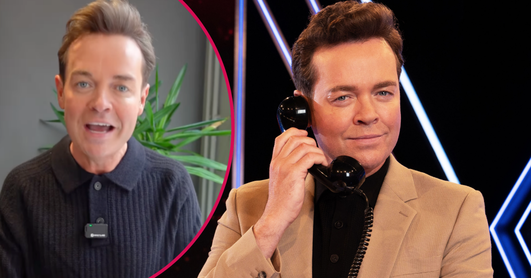 Stephen Mulhern presenting Deal or No Deal and speaking on Instagram