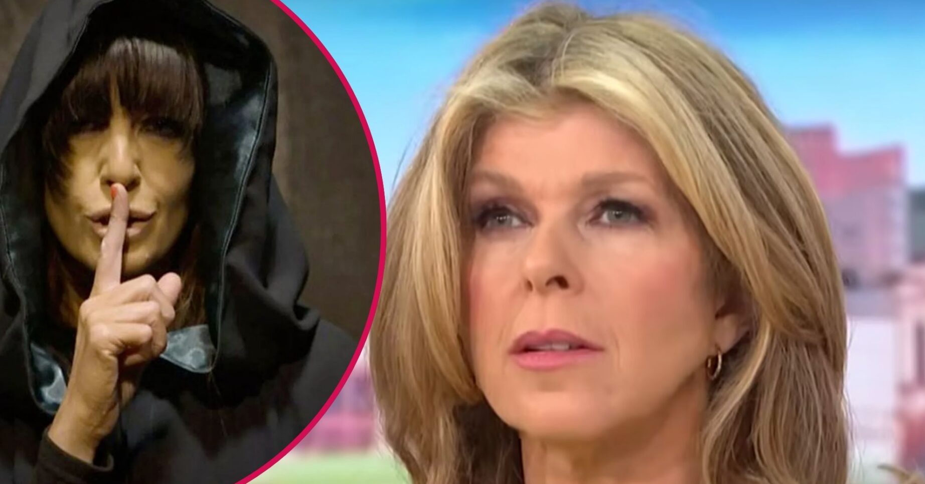 Kate Garraway looks upwards, Claudia Winkleman shushes on Traitors
