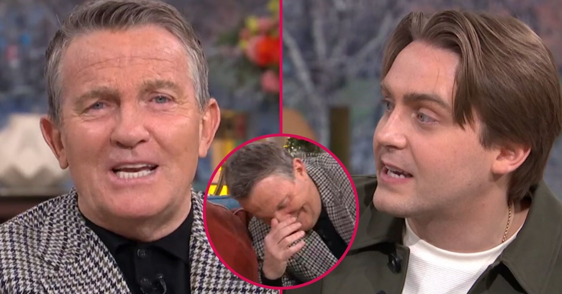 Bradley and son Barney Walsh on This Morning