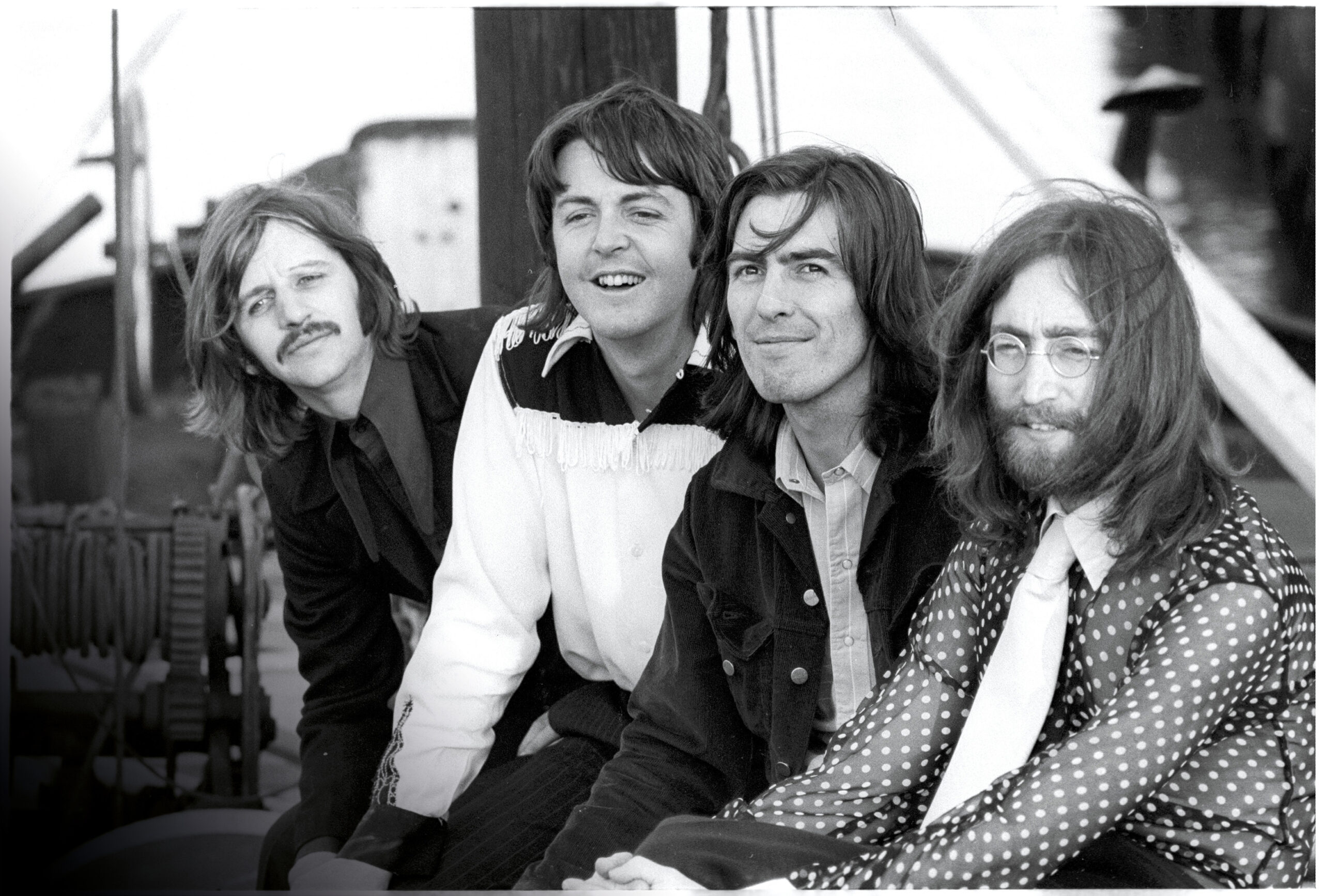 The Beatles smiling
