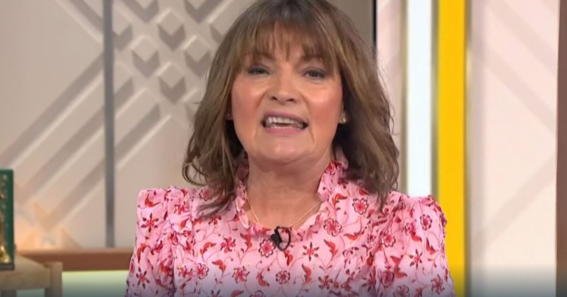 Lorraine Kelly hosting her show