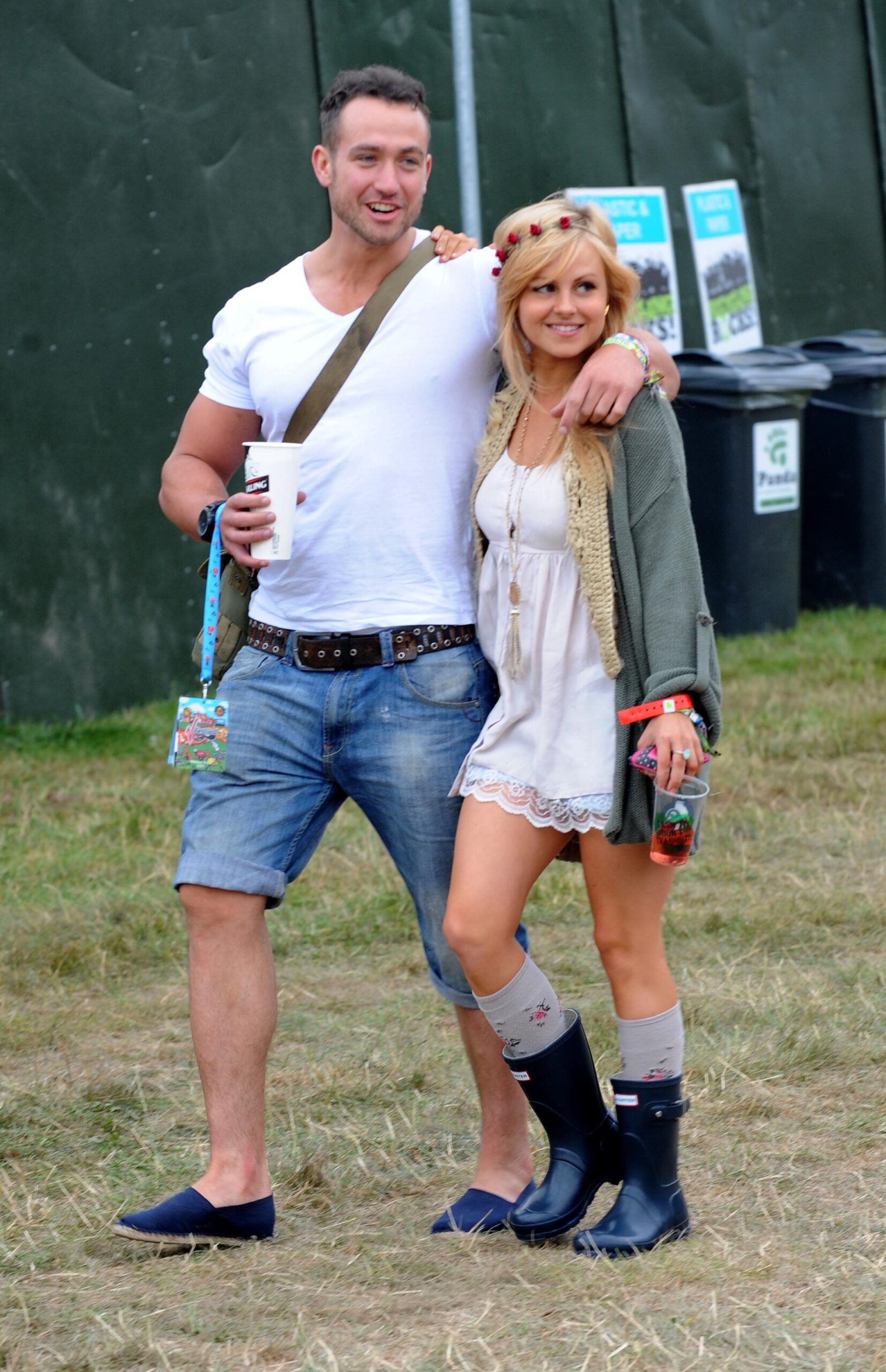 Adam Crofts and Tina O'Brien seen together at a festival in 2011