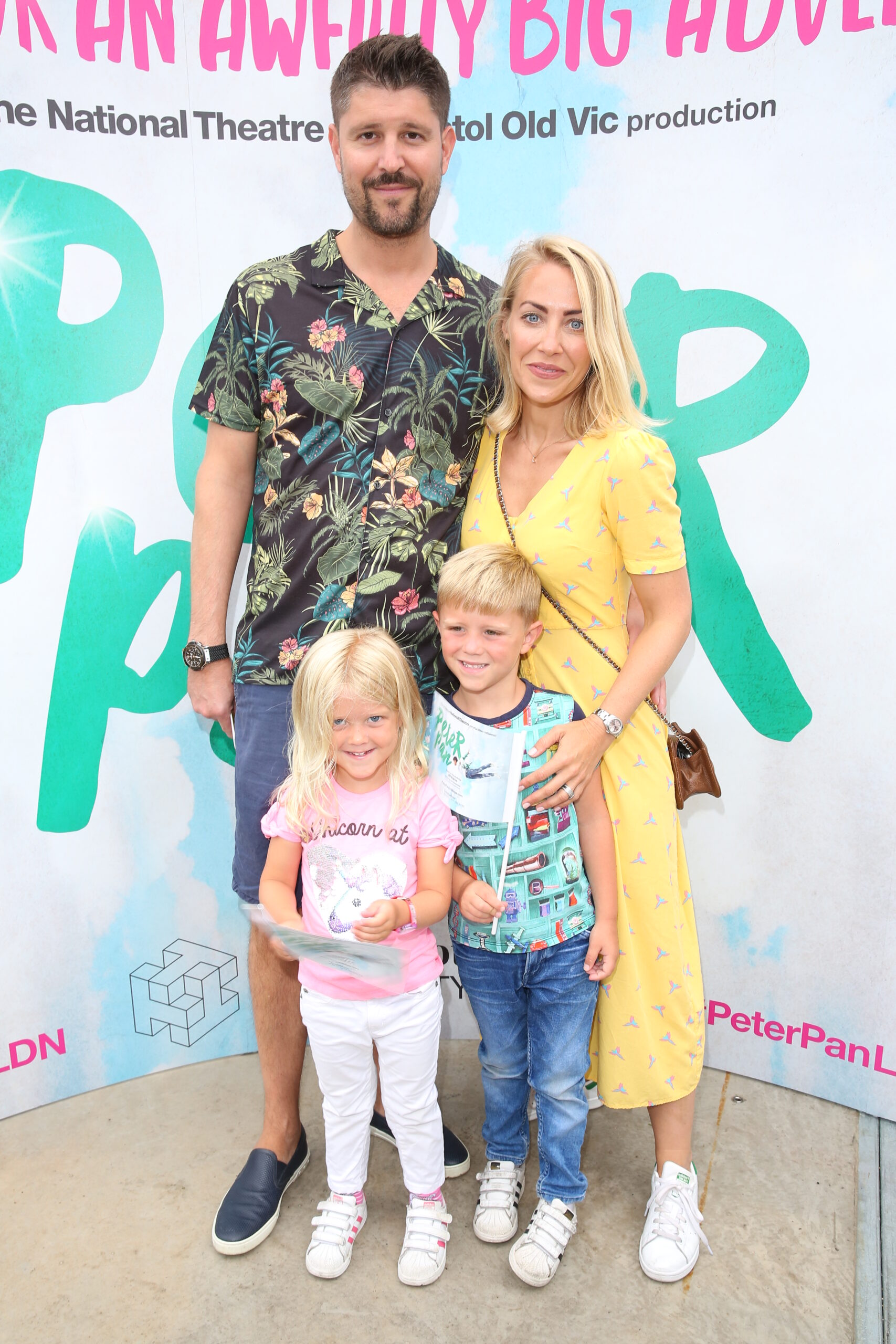 Laura Hamilton and Alex Goward with their two kids 