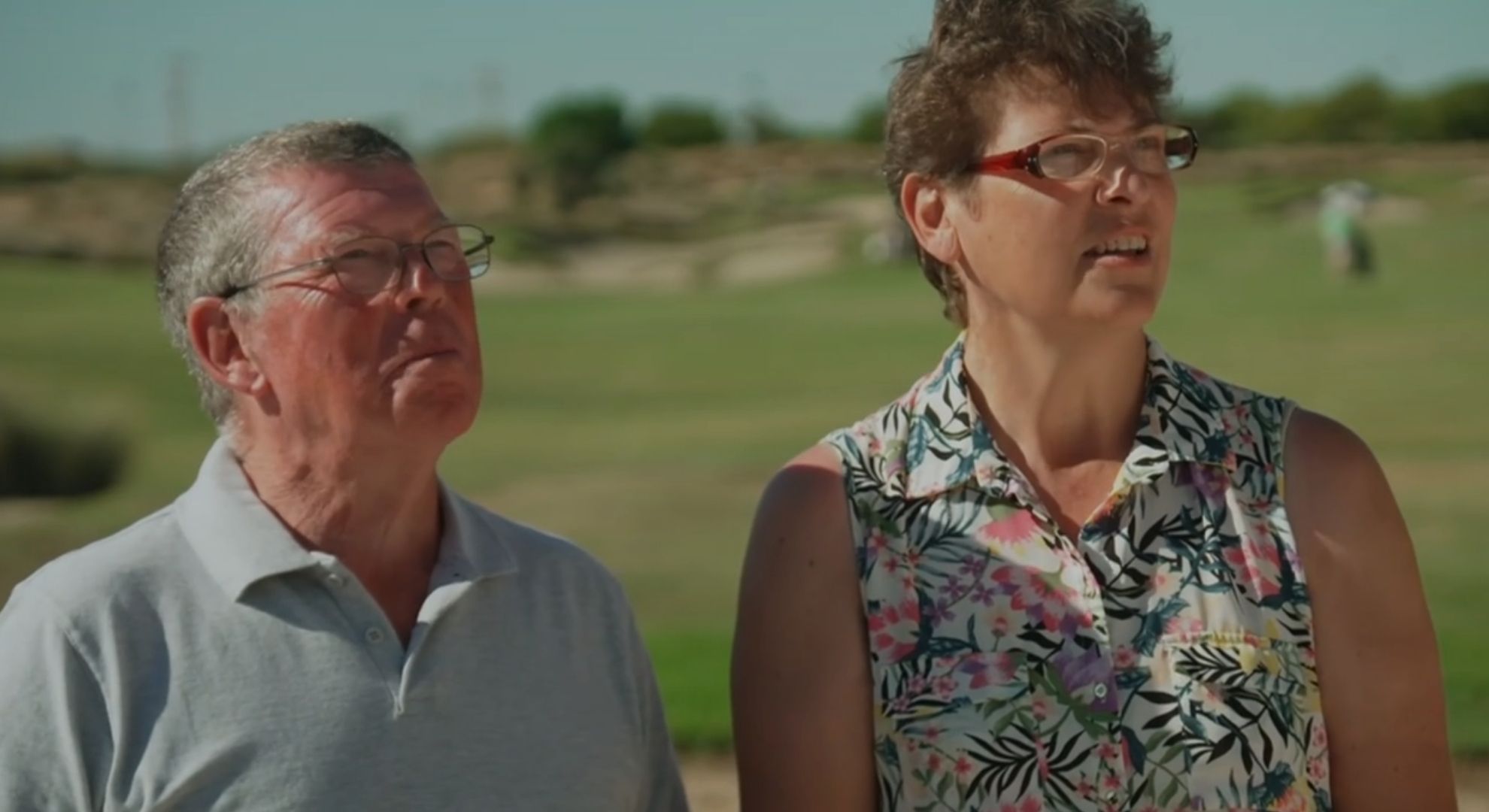 Screenshot from an episode of A Place in the Sun featuring John and Adele