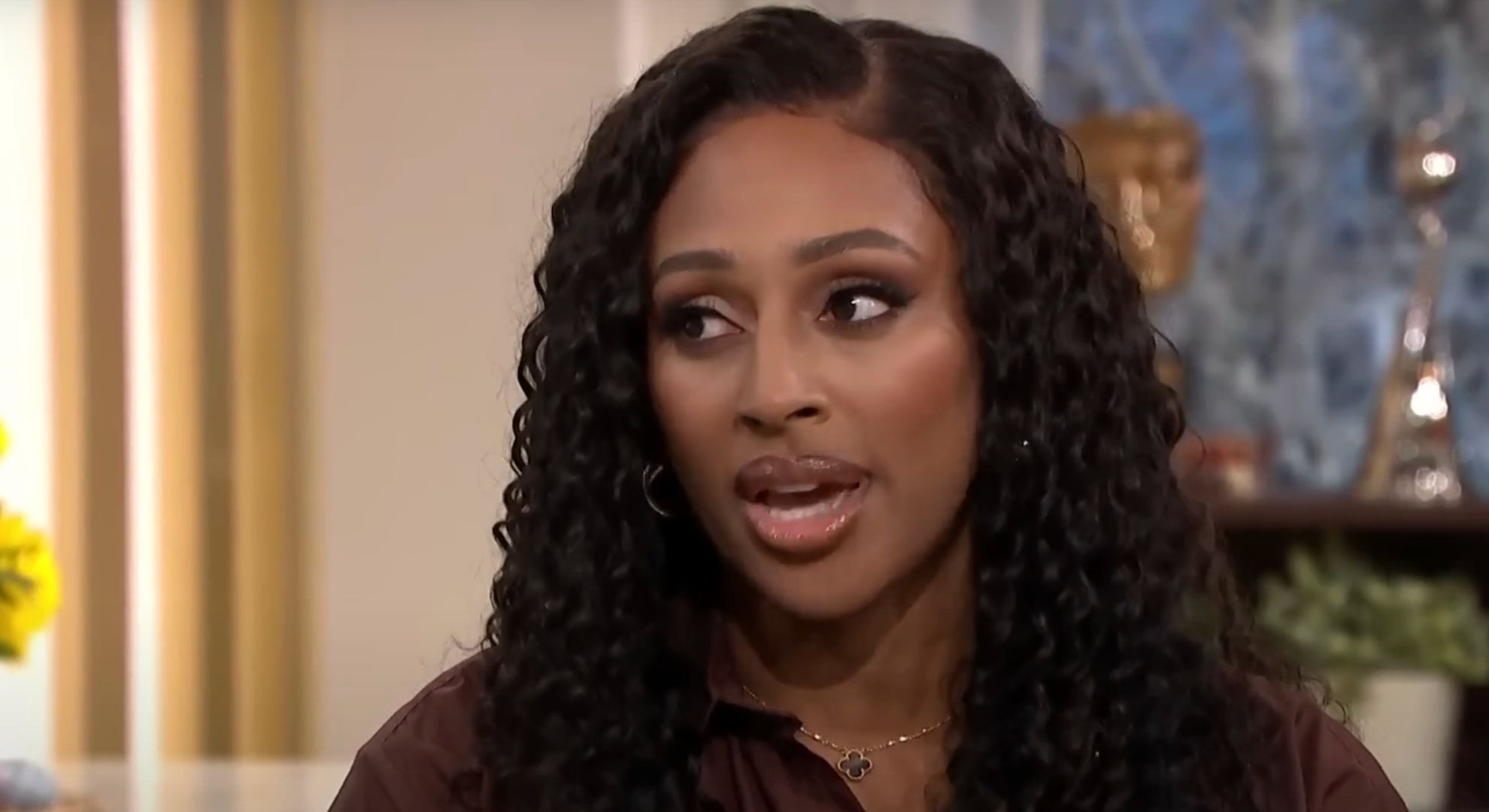 Alexandra Burke speaking on This Morning 