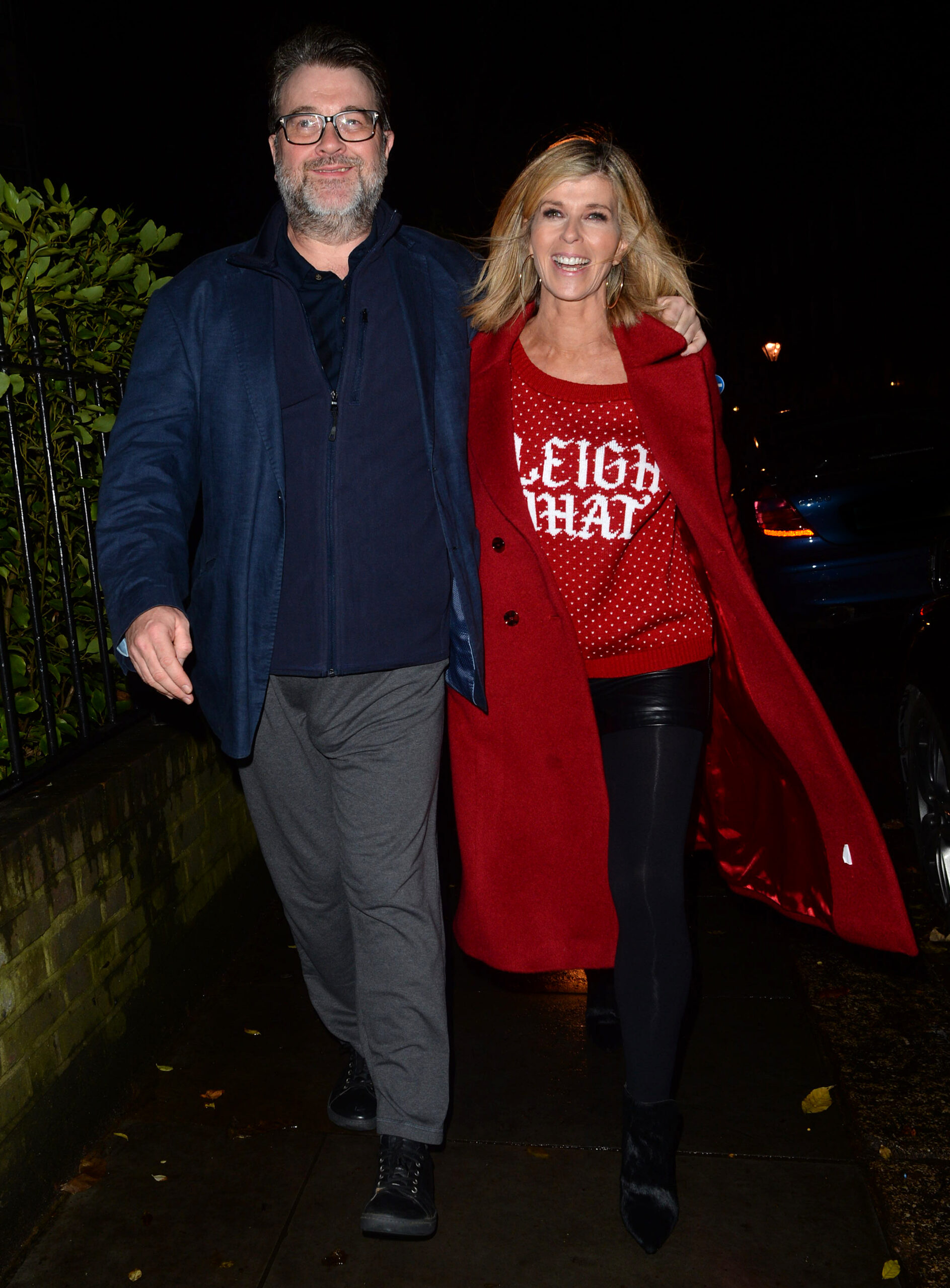 Derek Draper and Kate Garraway walking together 