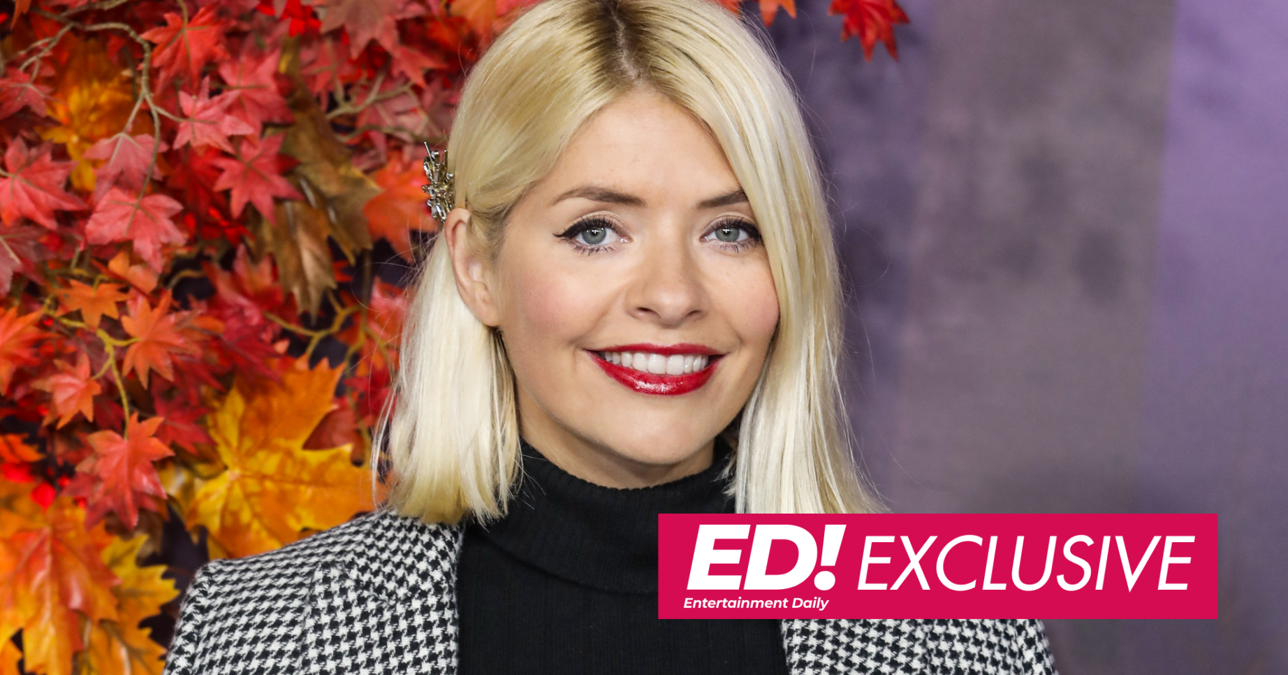 Holly Willoughby smiling on the red carpet