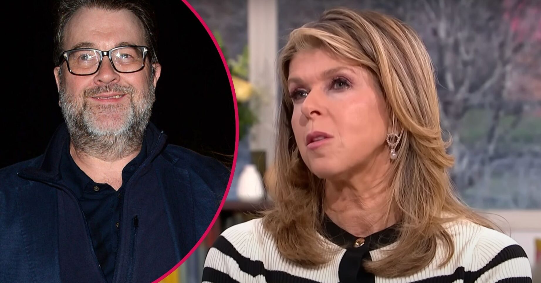 Derek Draper smiling / Kate Garraway on This Morning