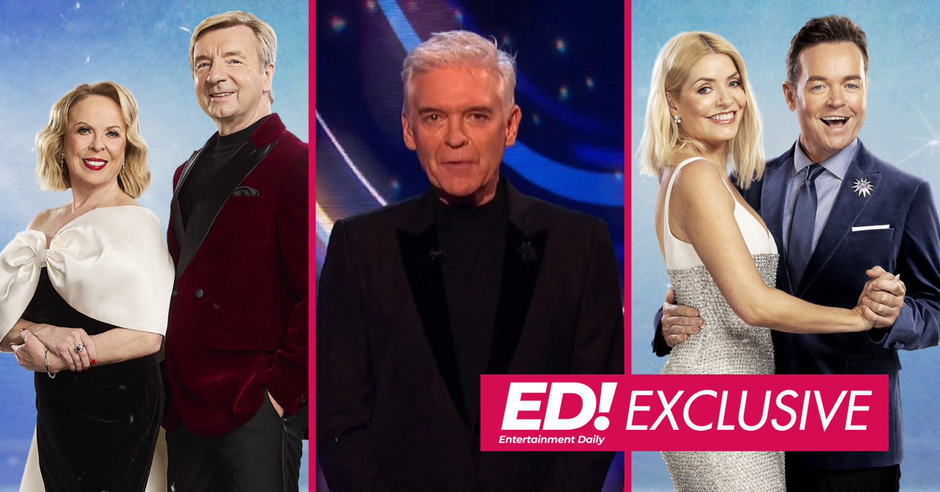 Torvill and Dean, Phillip Schofield and Holly Willoughby and Stephen Mulhern on Dancing On Ice