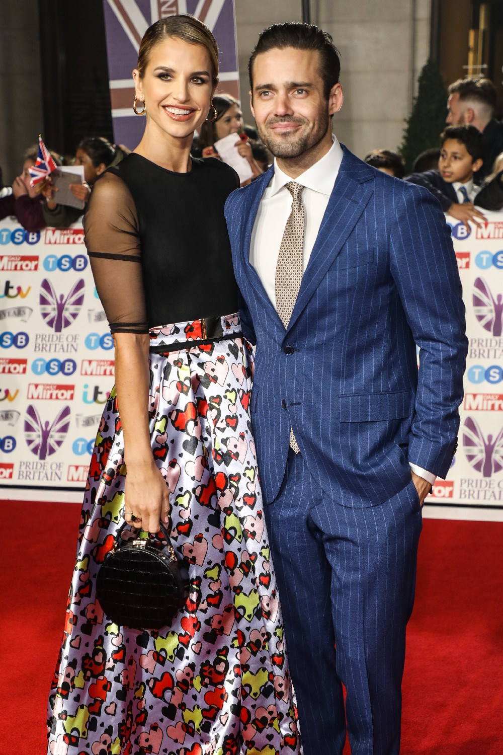 Vogue Williams and Spencer Matthews smiling