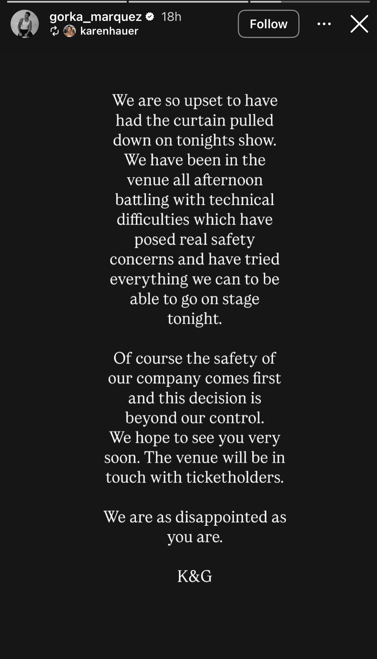 Gorka and Karen's announcement 