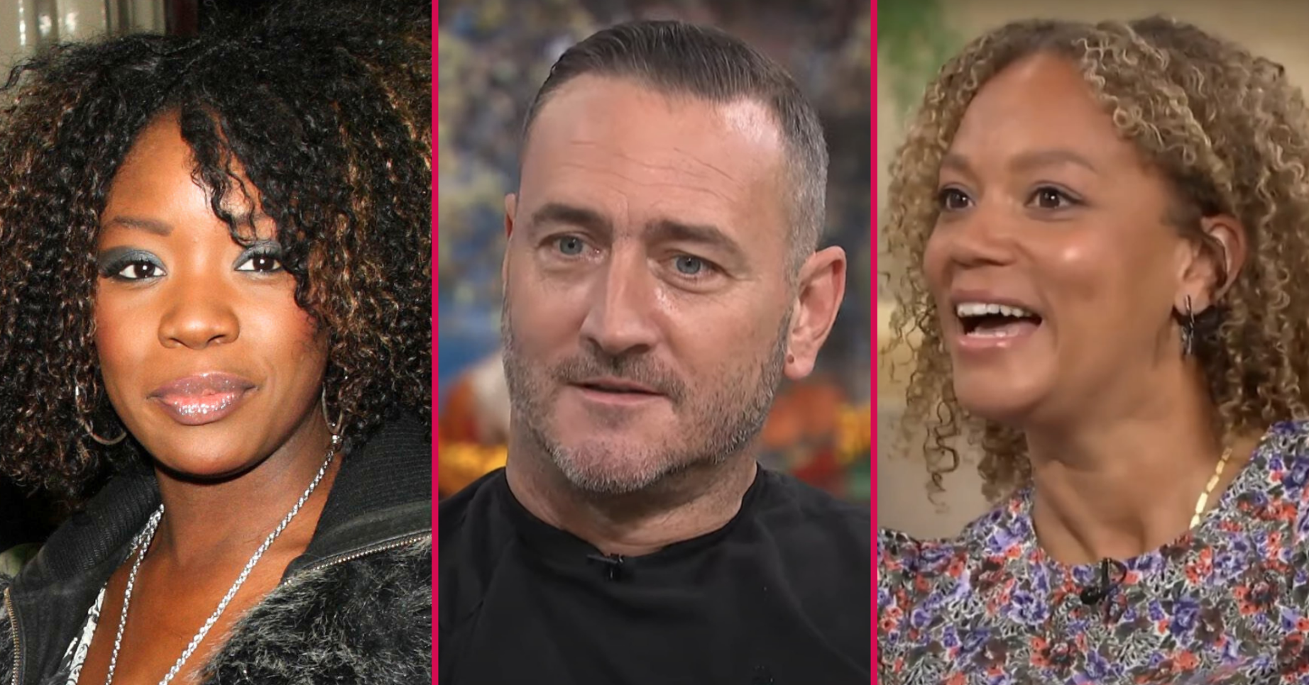 Will Mellor, his wife and Angela Griffin side by side