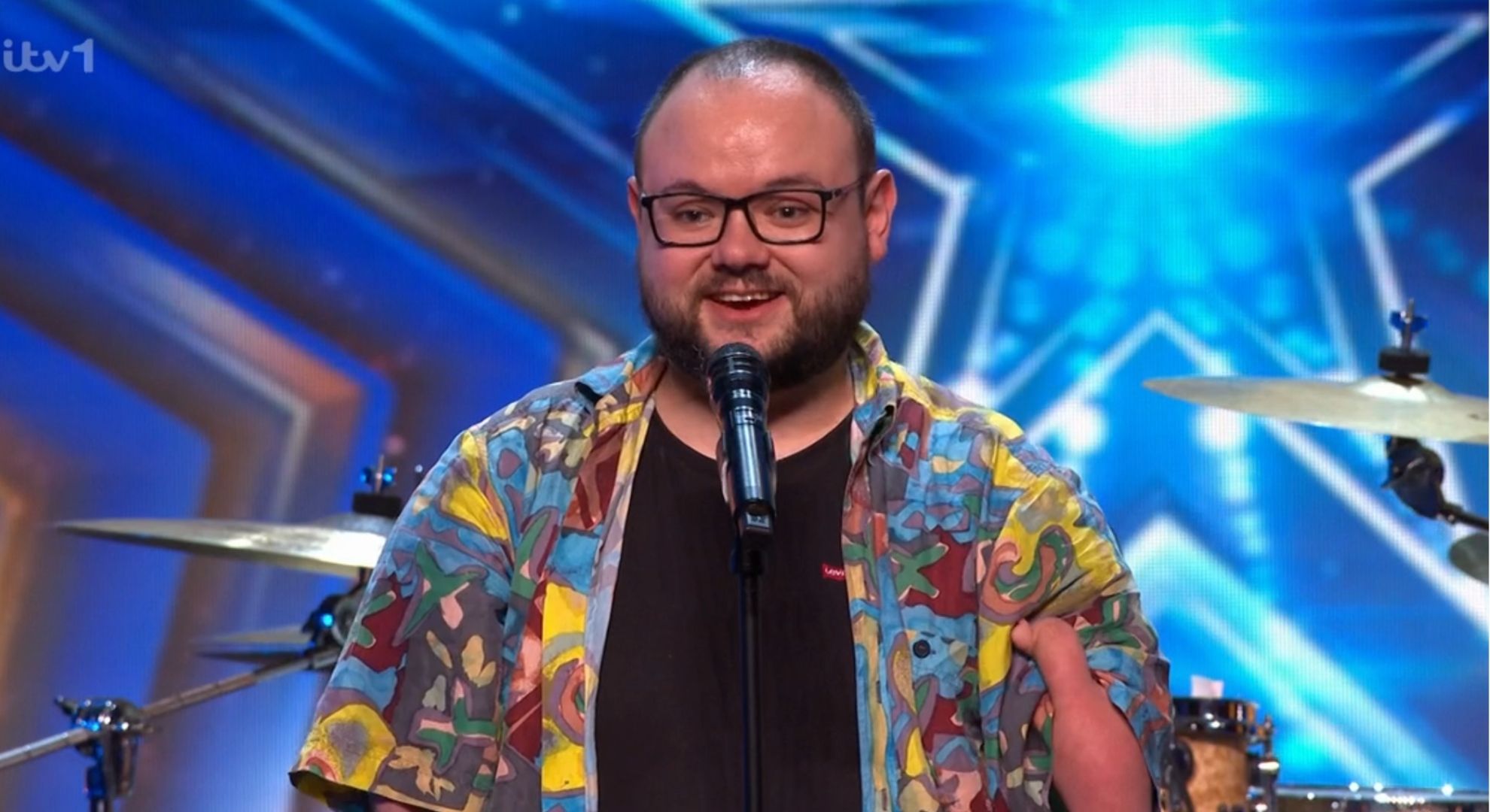 Cornel smiling on Britain's Got Talent