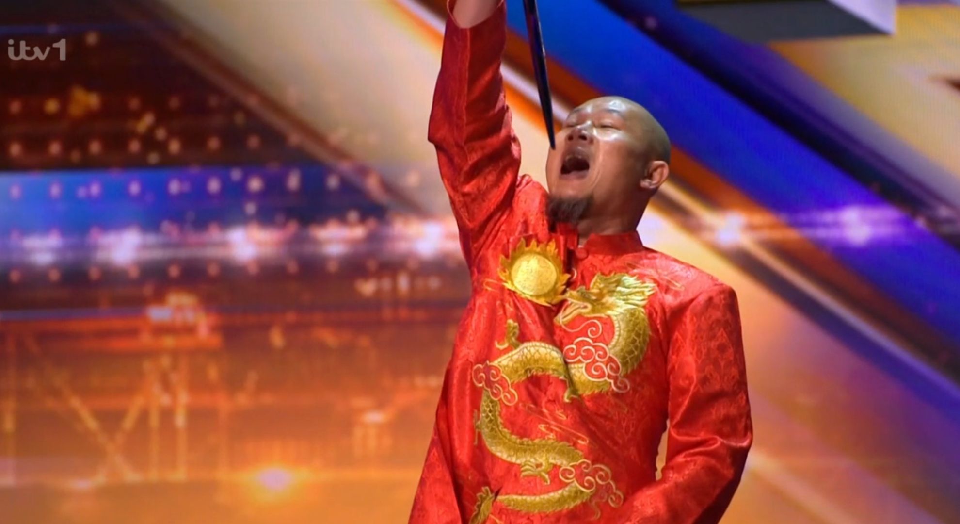 Bao swallowing a sword on Britain's Got Talent tonight 