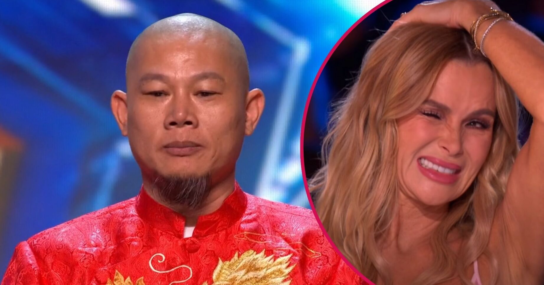 Bao Cuong / Amanda Holden wincing on Britain's Got Talent