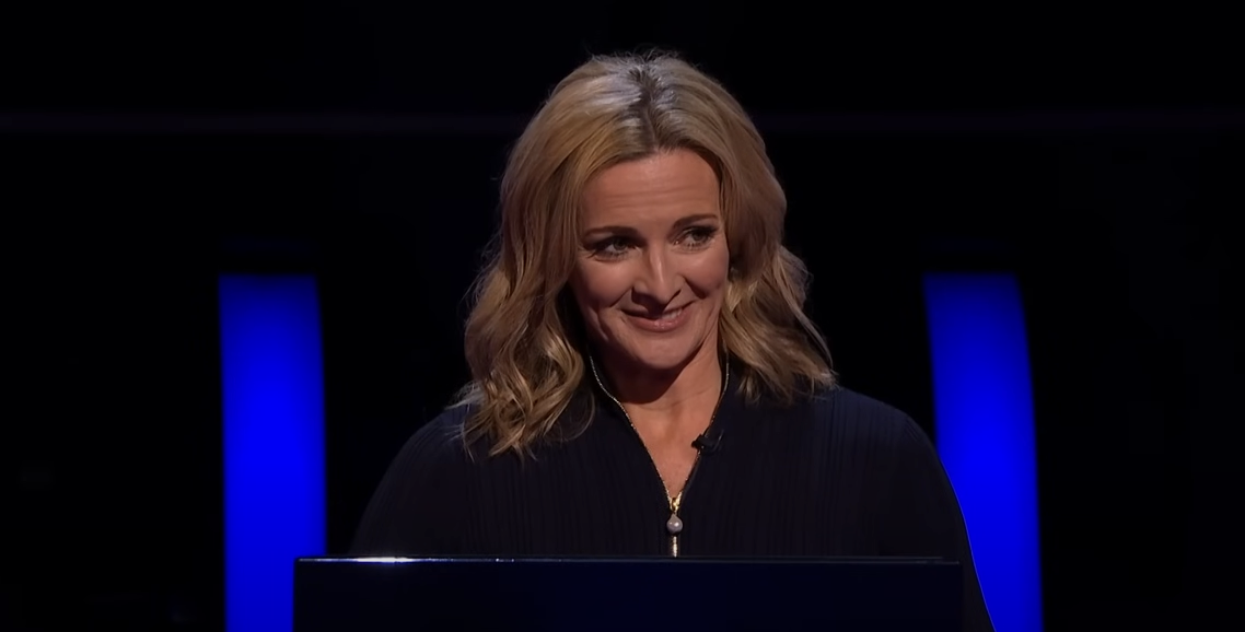 Gabby Logan on Who Wants to be a millionaire