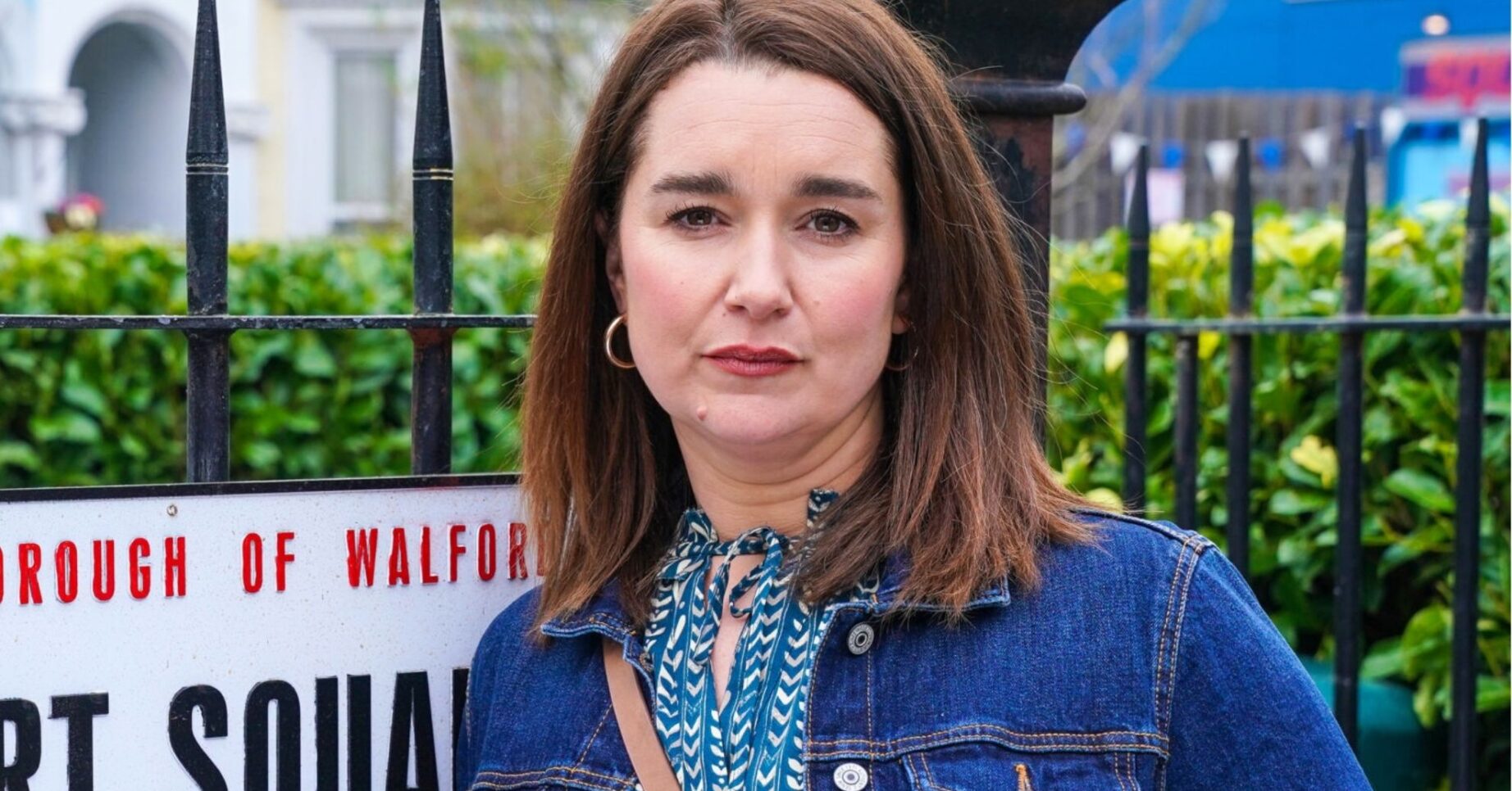 Alice Haig in a promo shot as Vicki on EastEnders (Credit: BBC/Composite: ED!)