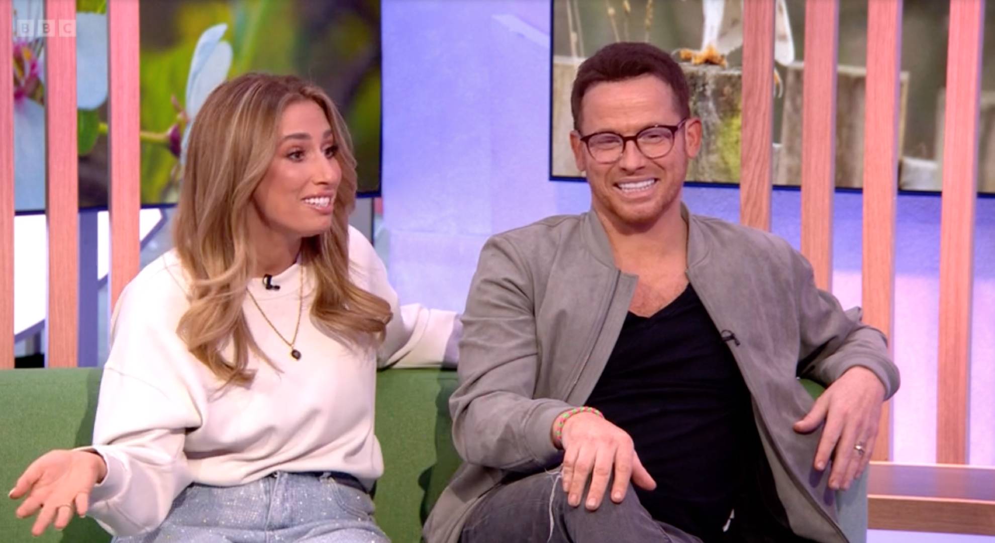 Stacey Solomon and Joe Swash appear on The One Show
