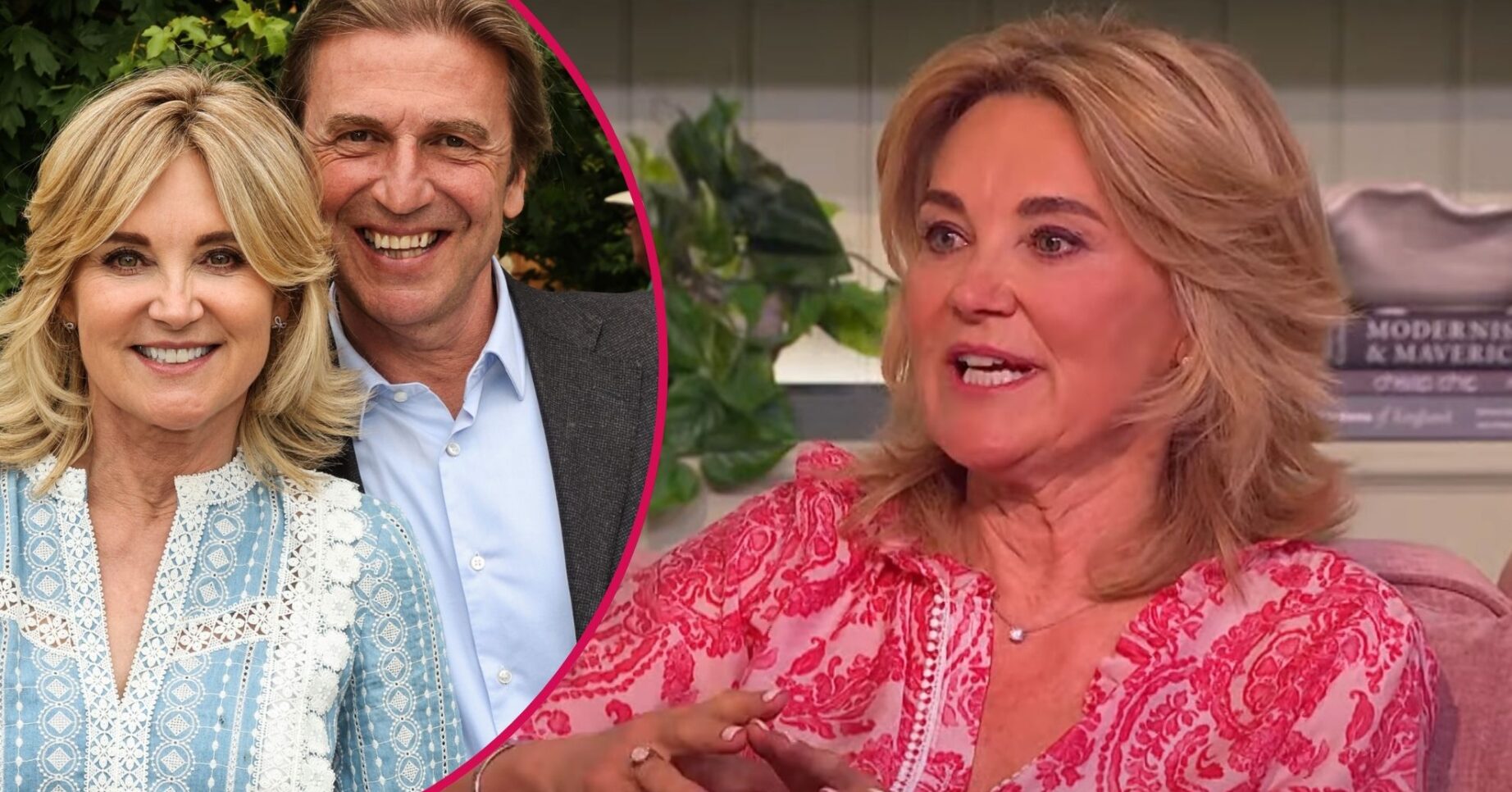 Anthea Turner and Mark Armstrong smiling / Anthea Turner on Vanessa