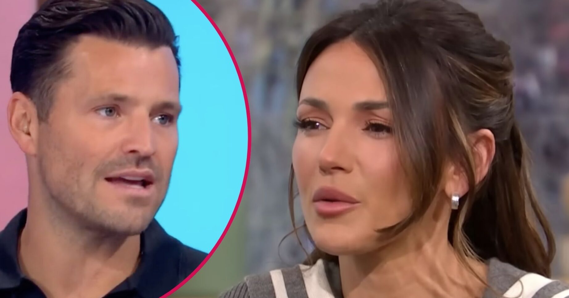 Mark and Michelle looking serious