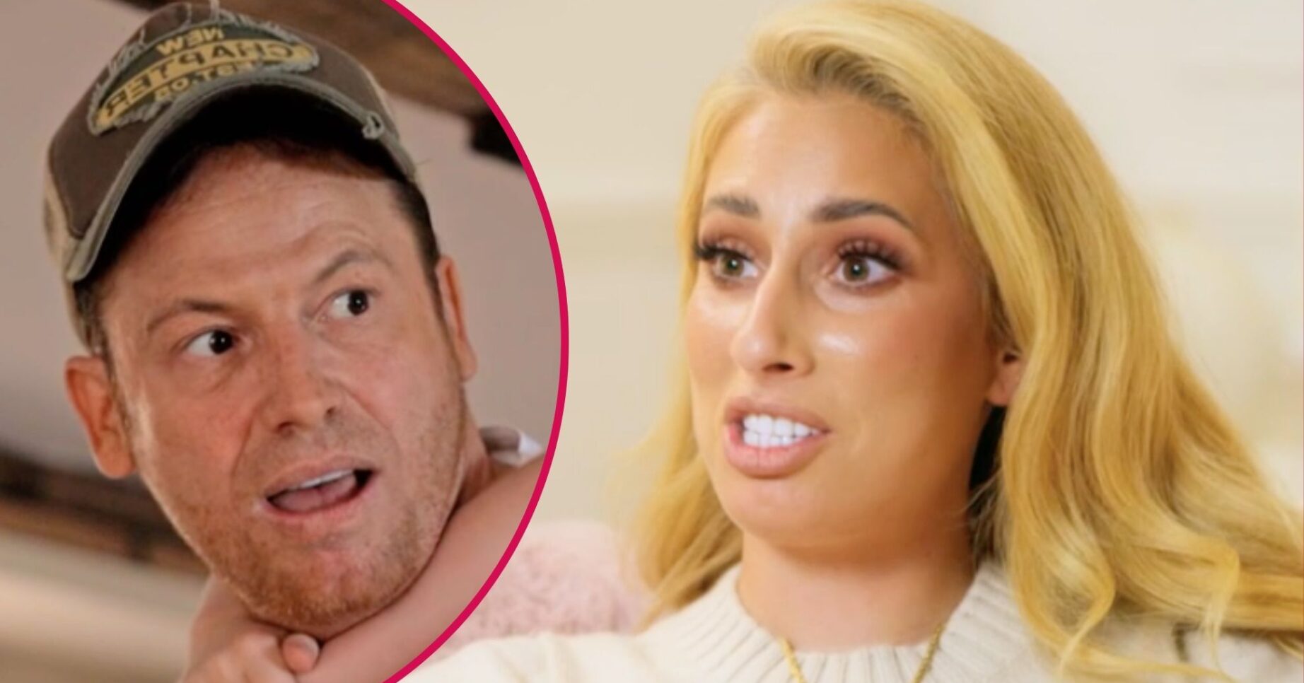 Stacey and Joe looking serious