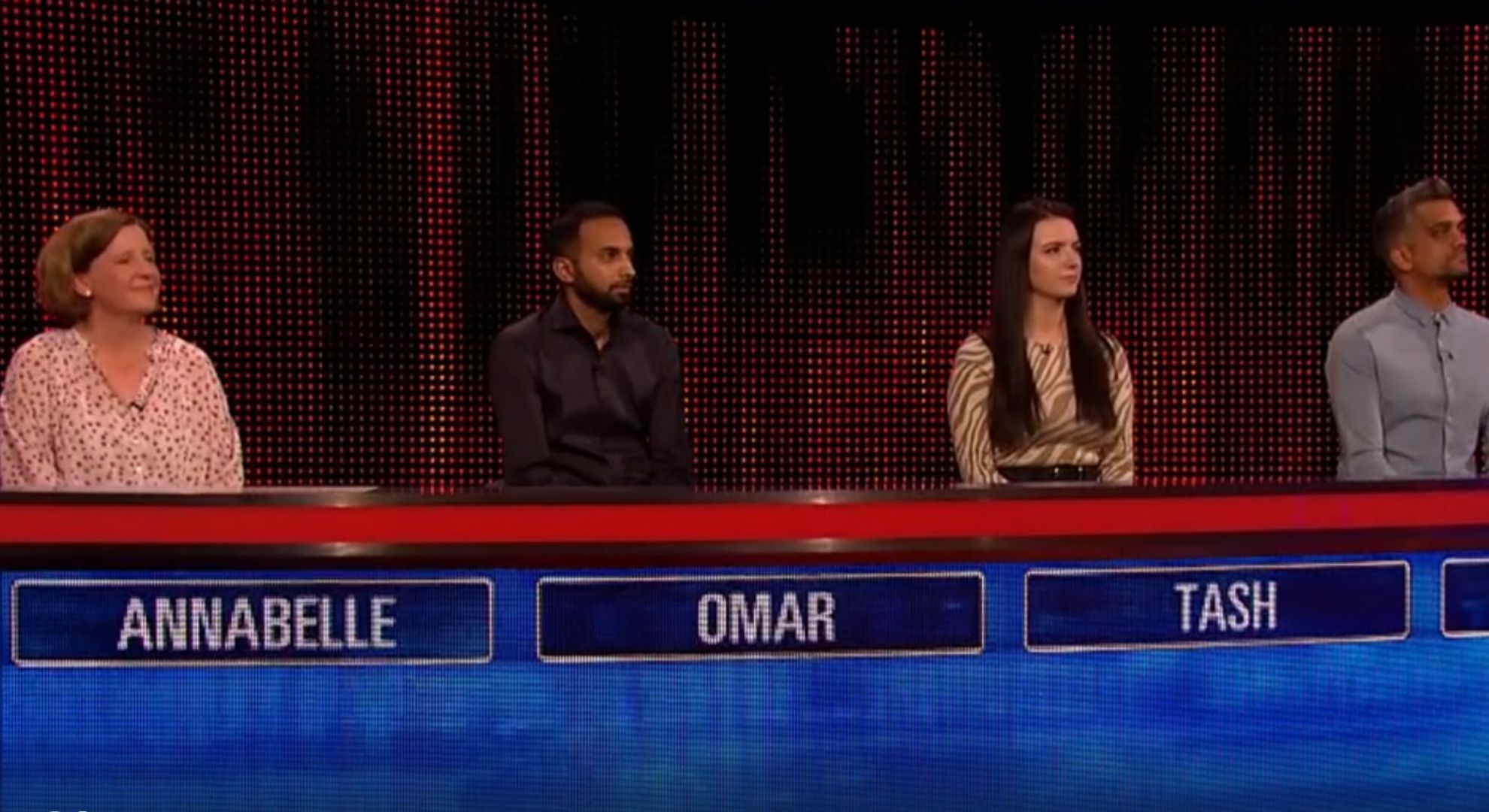The Chase contestants sitting down