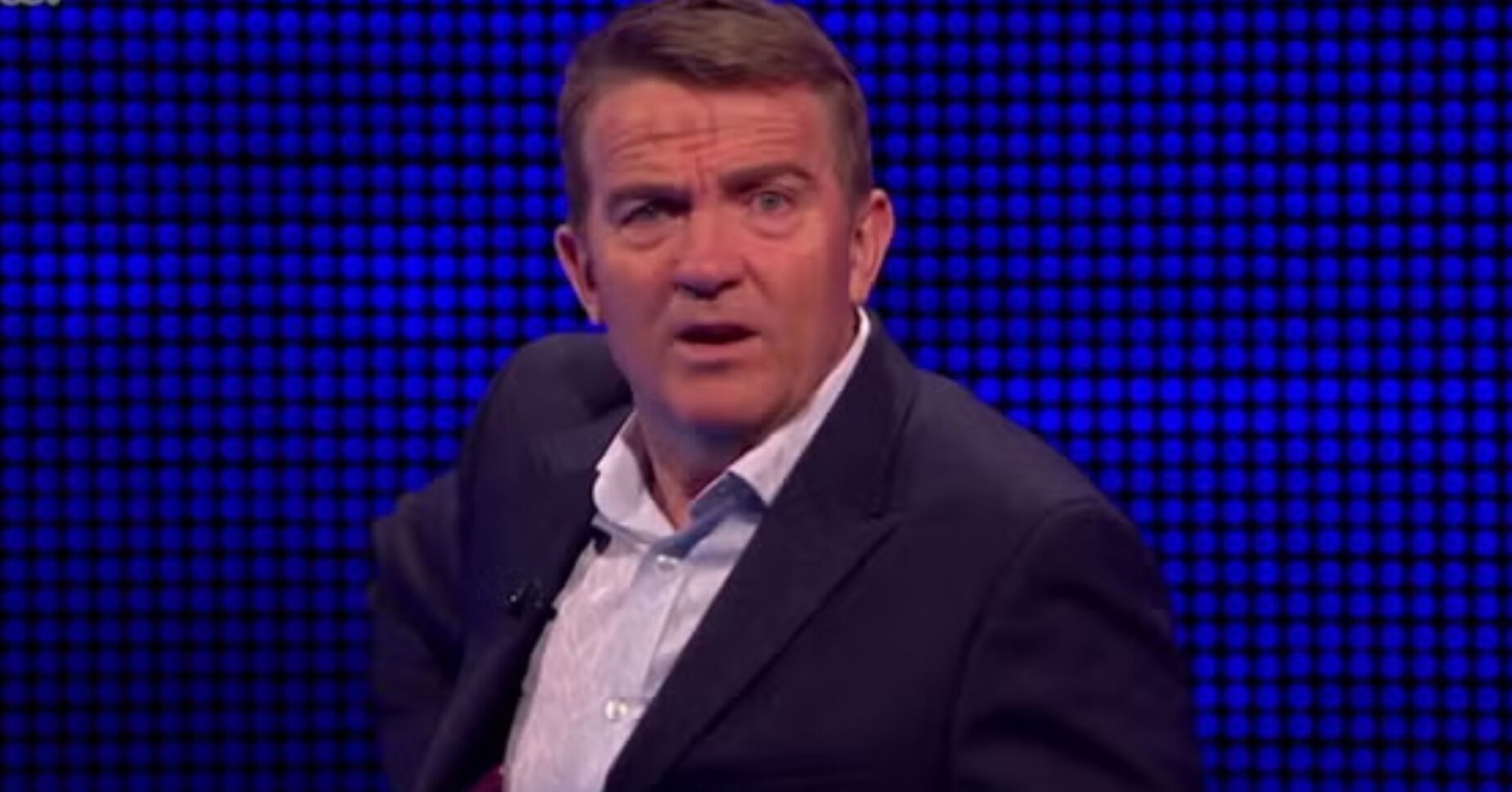 Bradley Walsh looking confused on The Chase