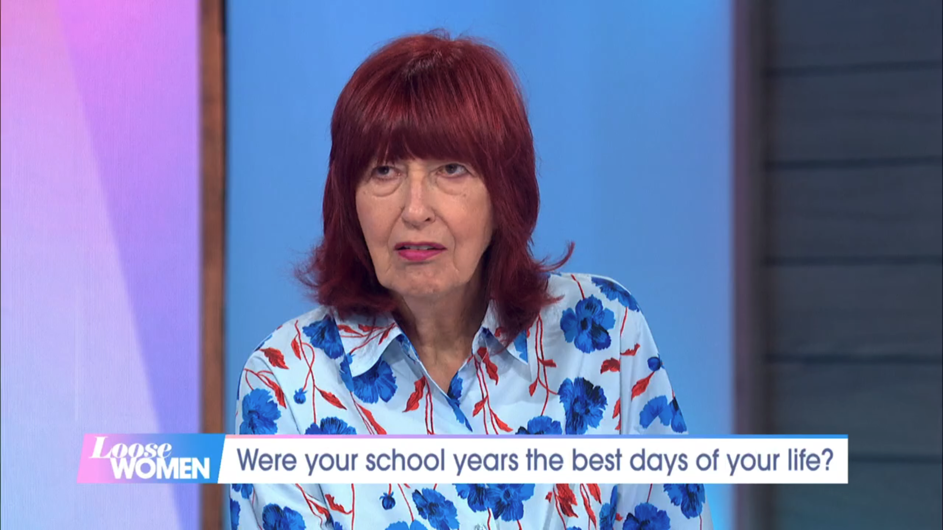 Janet Street-Porter looking glum on Loose Women