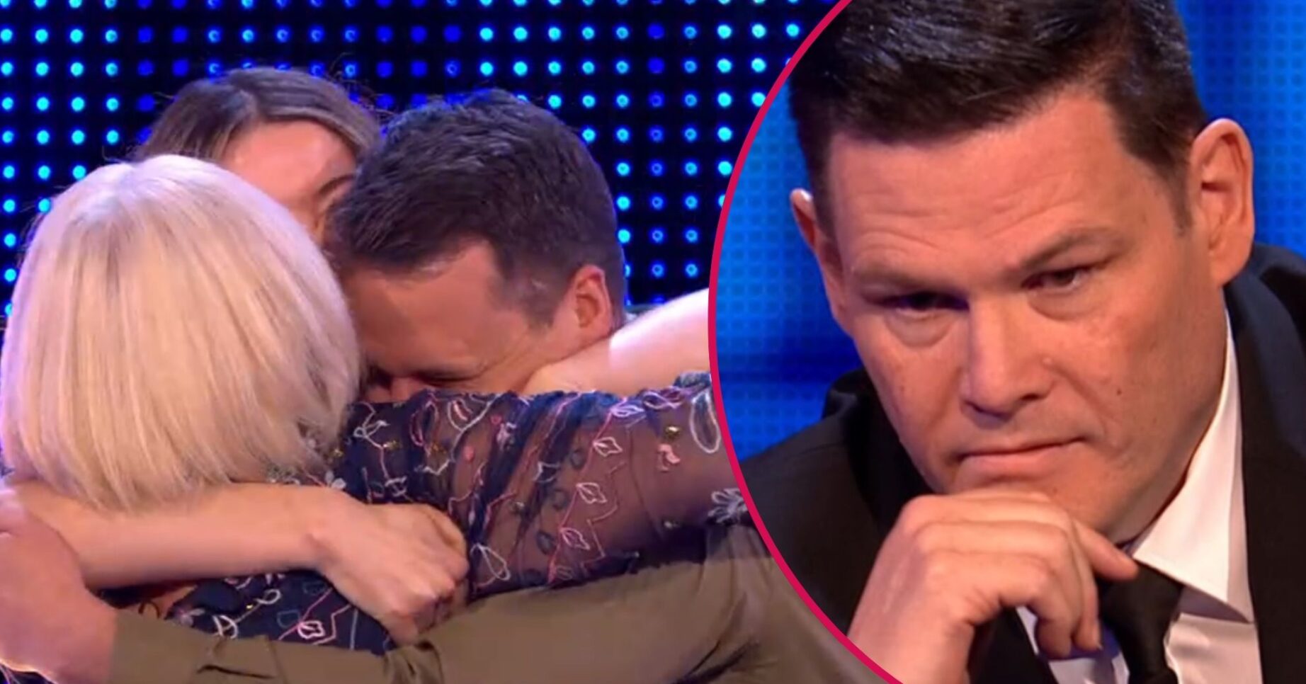 Mark Labbett on The Chase with players hugging