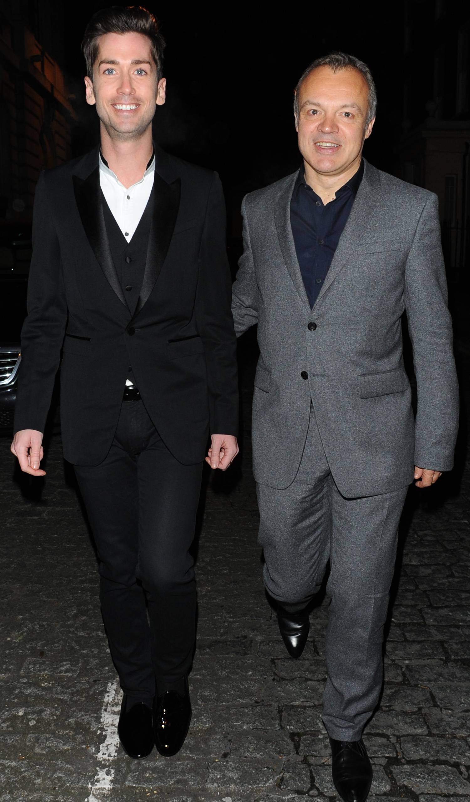 Trevor Patterson walks with Graham Norton in 2013