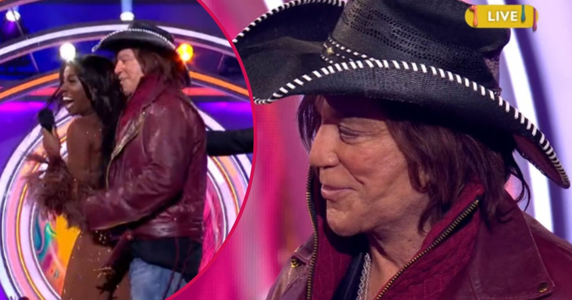 ED comp: Mickey Rourke on CBB / Mickey holding AJ Odudu