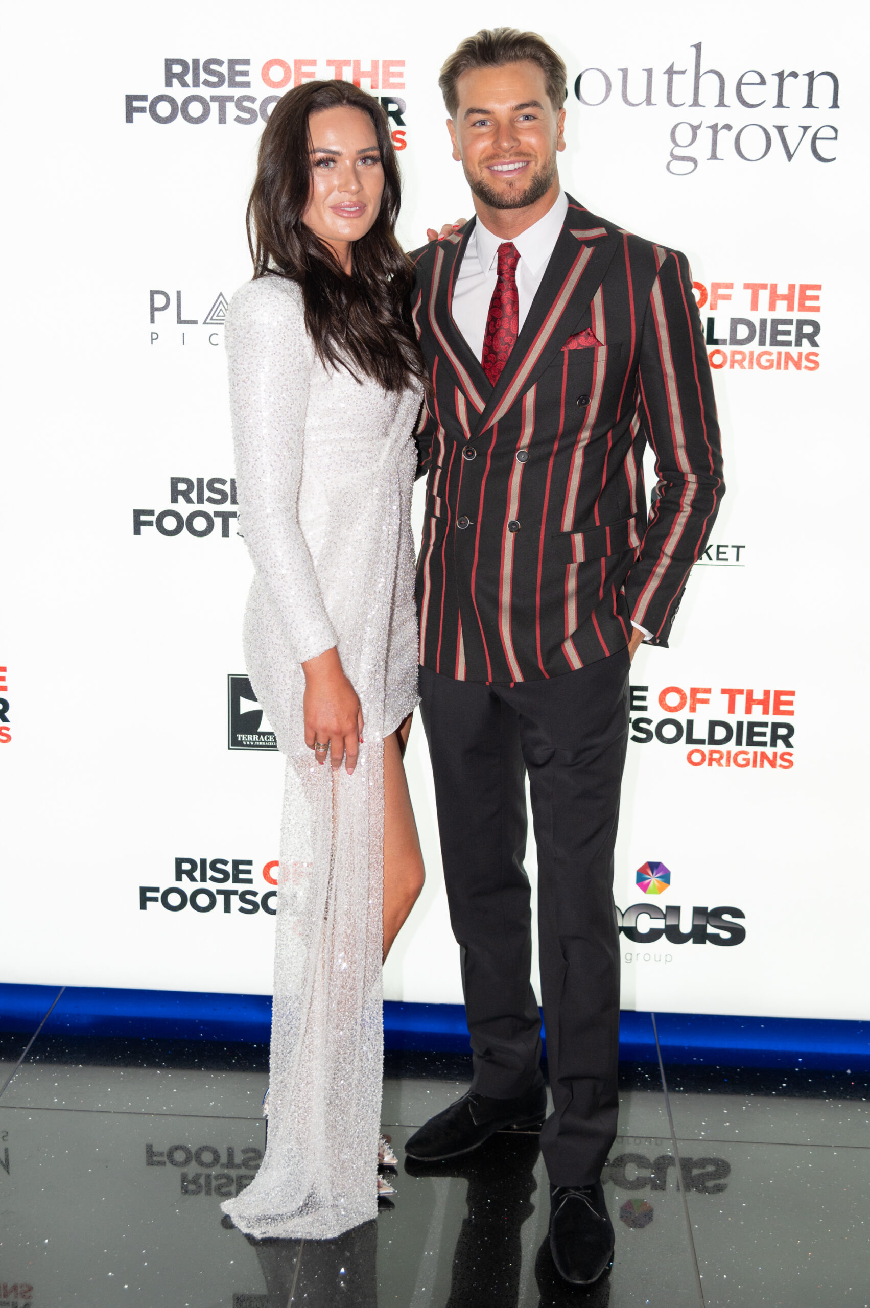Annabel Dimmock and Chris Hughes on red carpet
