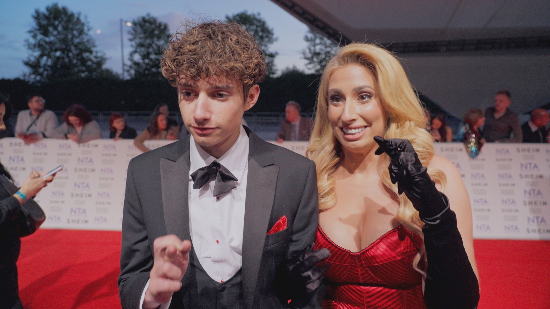 Stacey Solomon and her son Zachary at the NTAs awards