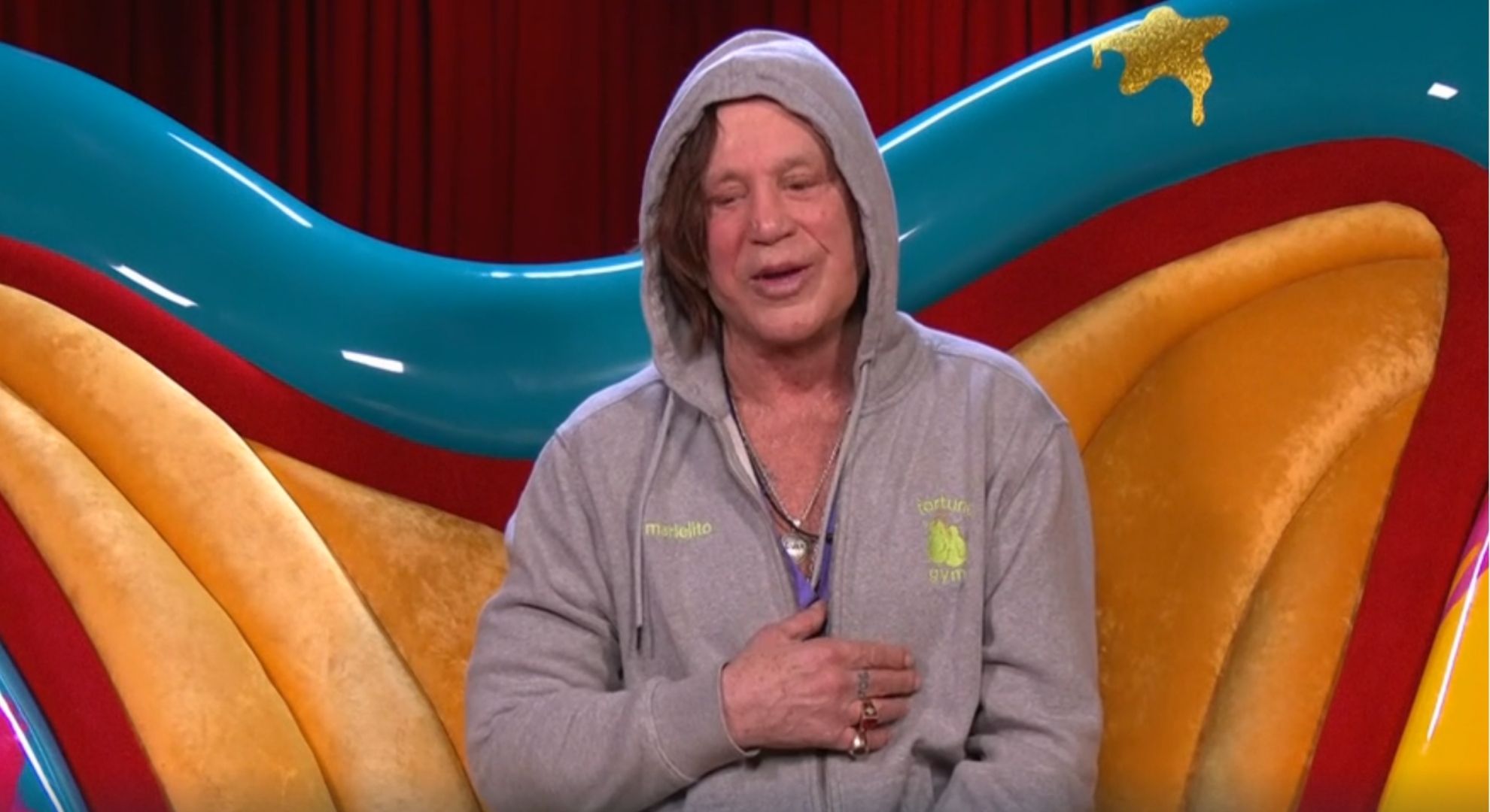 Mickey Rourke in the CBB Diary Room