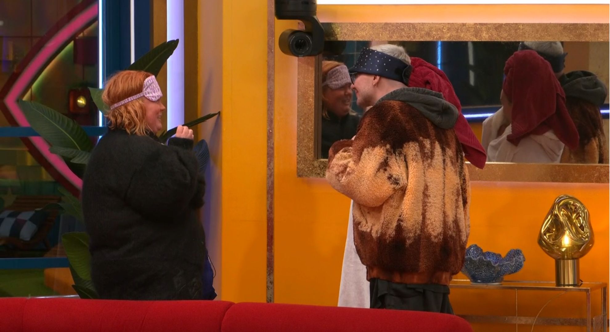 Donna Preston speaking to Ella Rae Wise and Danny Beard