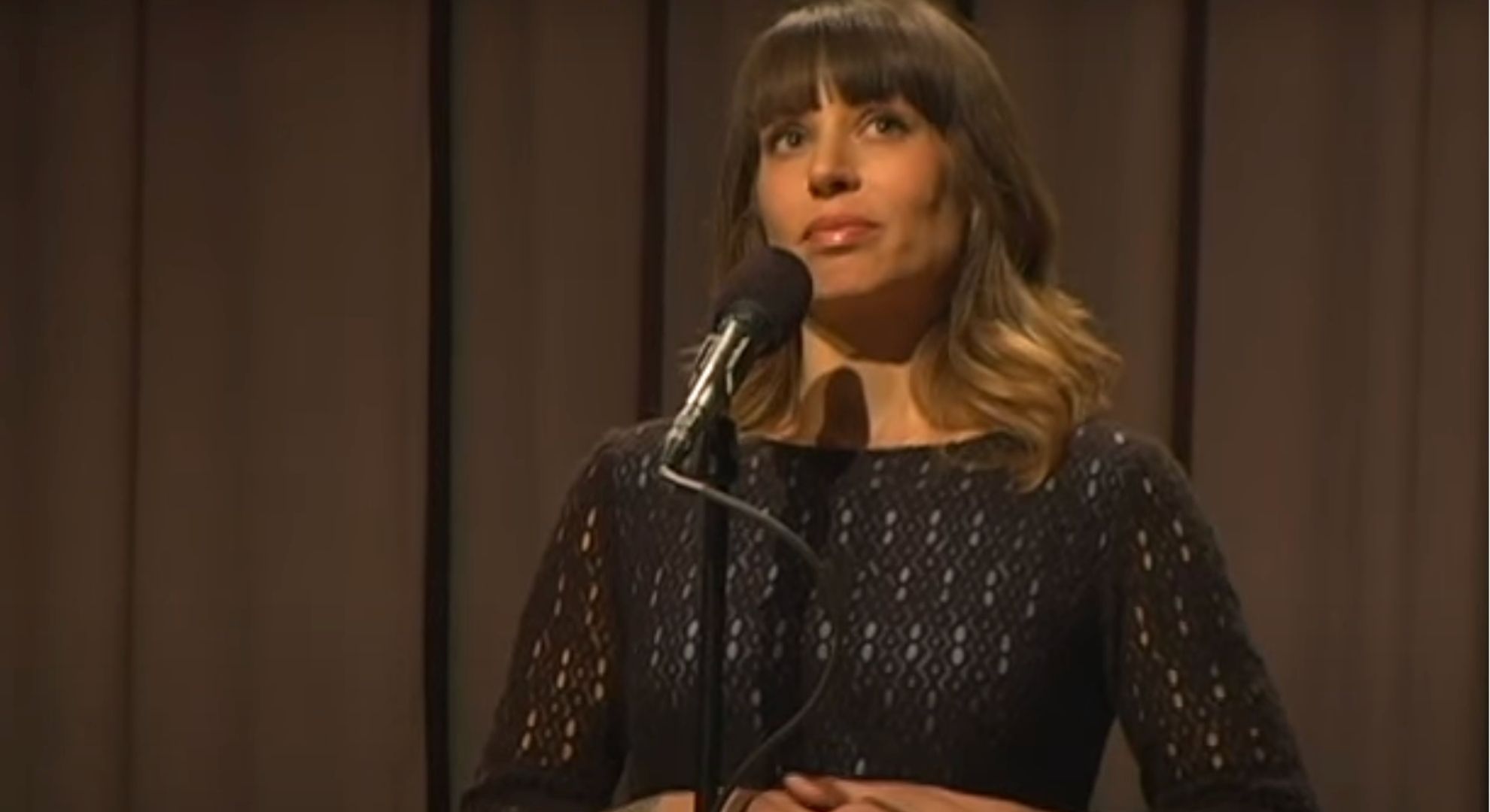 Jillian Lauren giving a speech