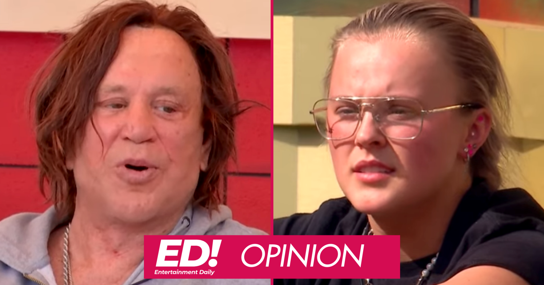 Mickey Rourke and JoJo Siwa on Celebrity Big Brother