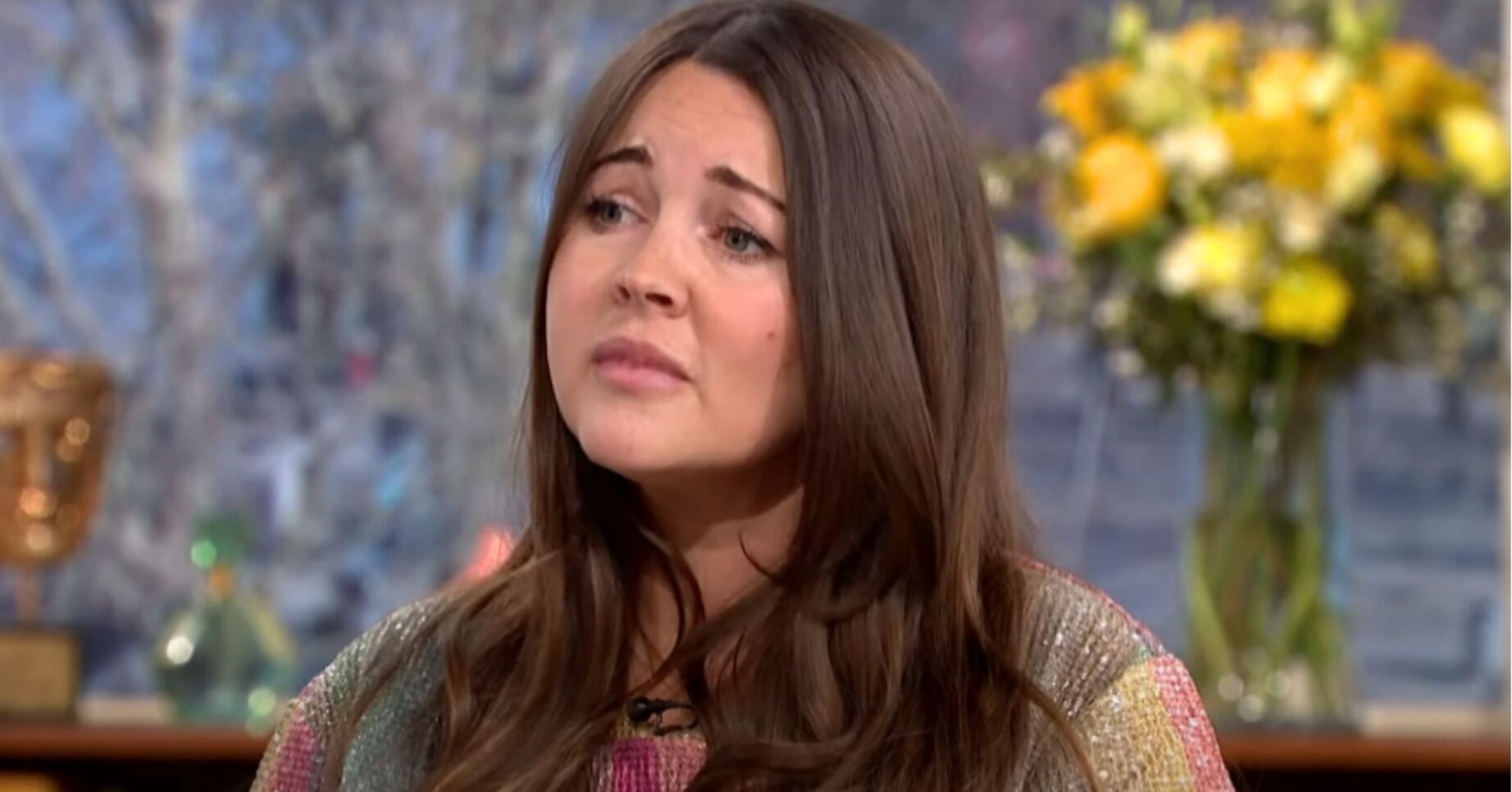 Lacy Turner looks sad in an interview on This Morning (Credit: ITV/Composite: ED!)
