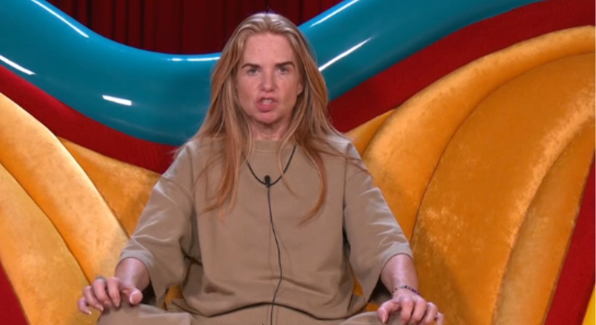 Patsy Palmer in the diary room on Celebrity Big Brother