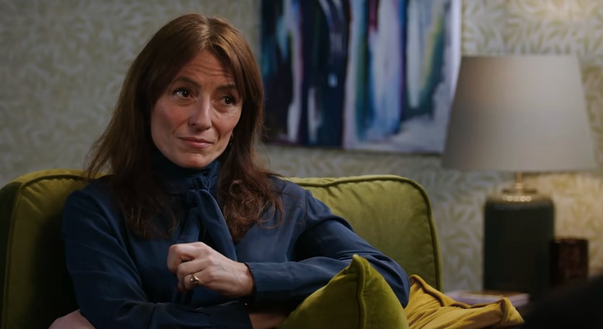 Davina McCall speaking on a podcast