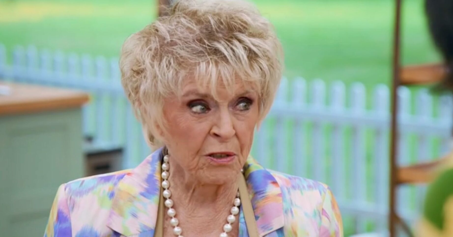 Gloria Hunniford speaking on Bake Off