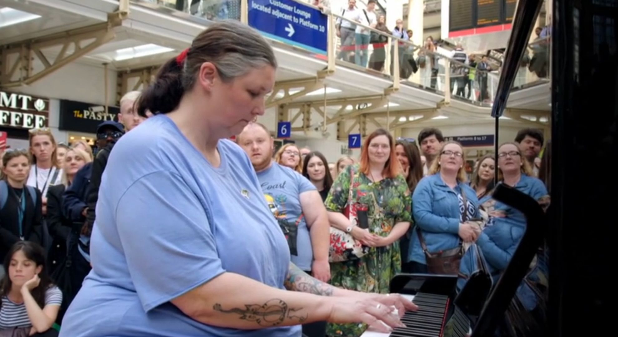 Maria playing the piano