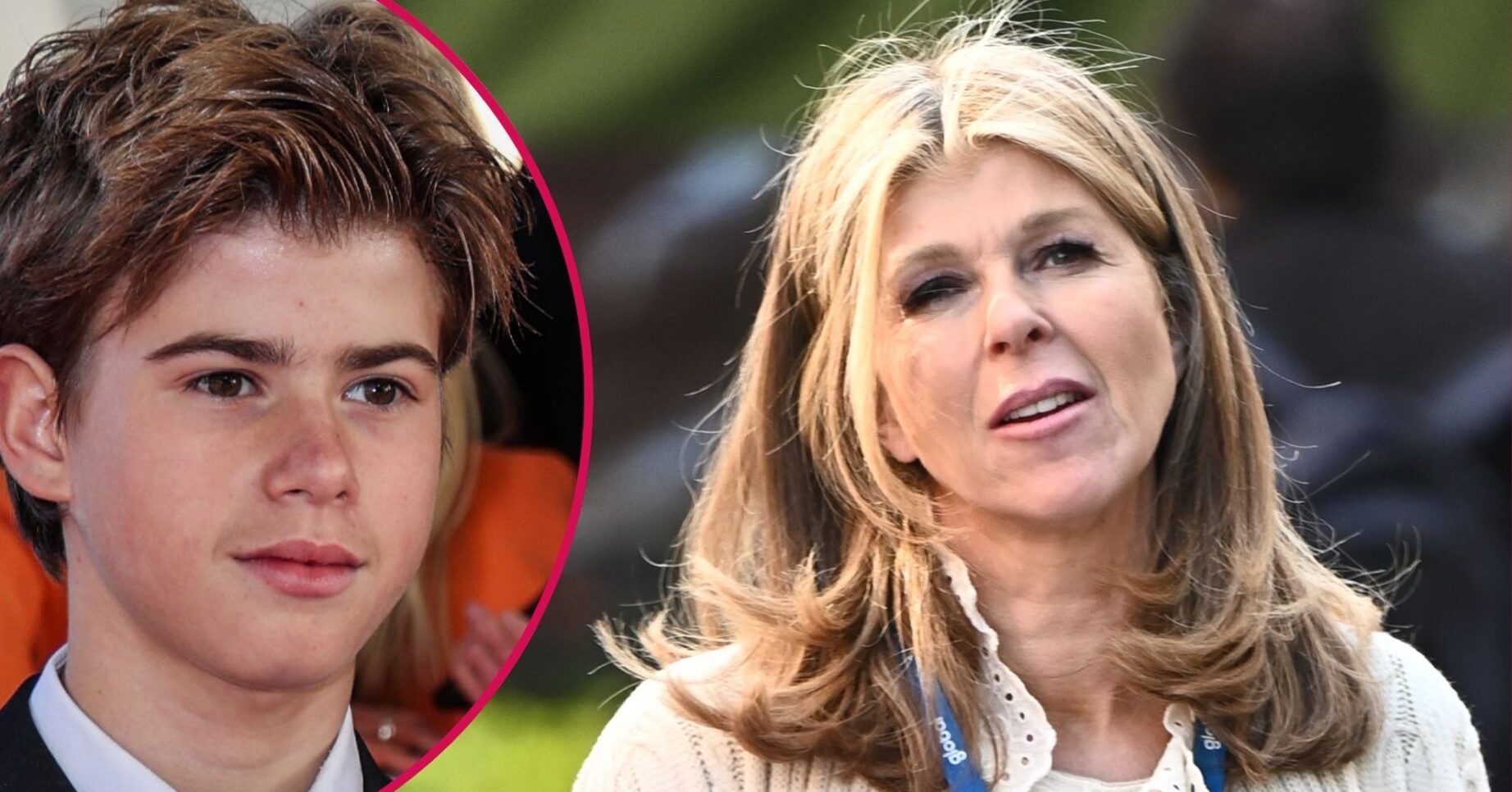 Kate Garraway looking in front / Billy on the red carpet