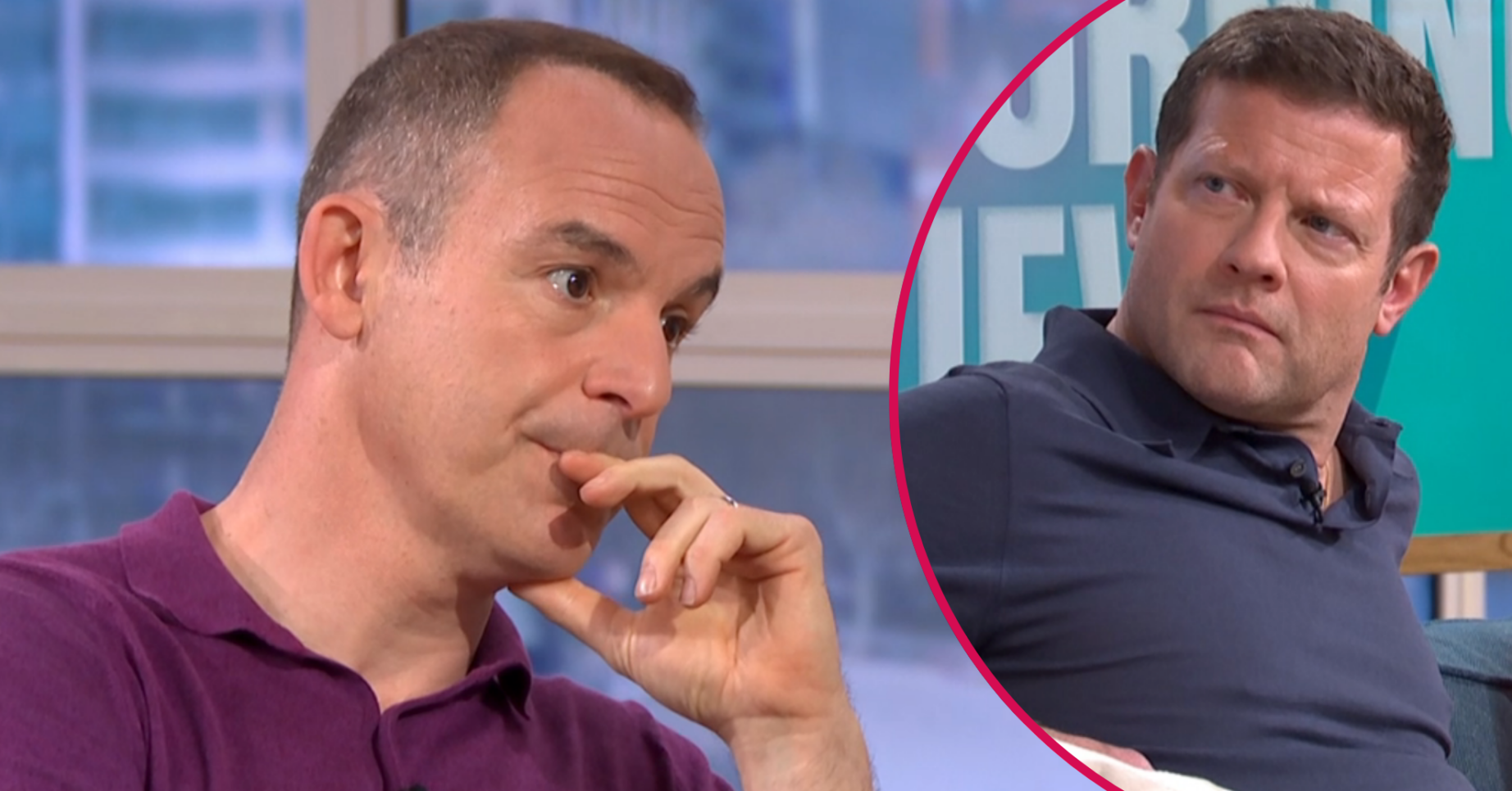 Martin Lewis looking upset on This Morning