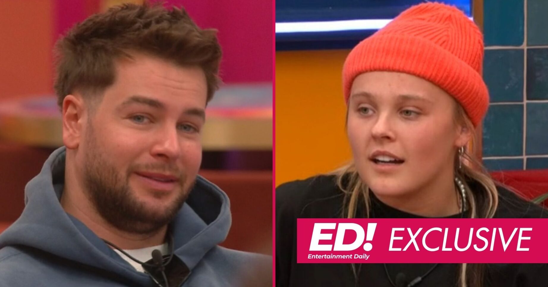 ED split: chris hughes / jojo siwa with ed exclusive banner
