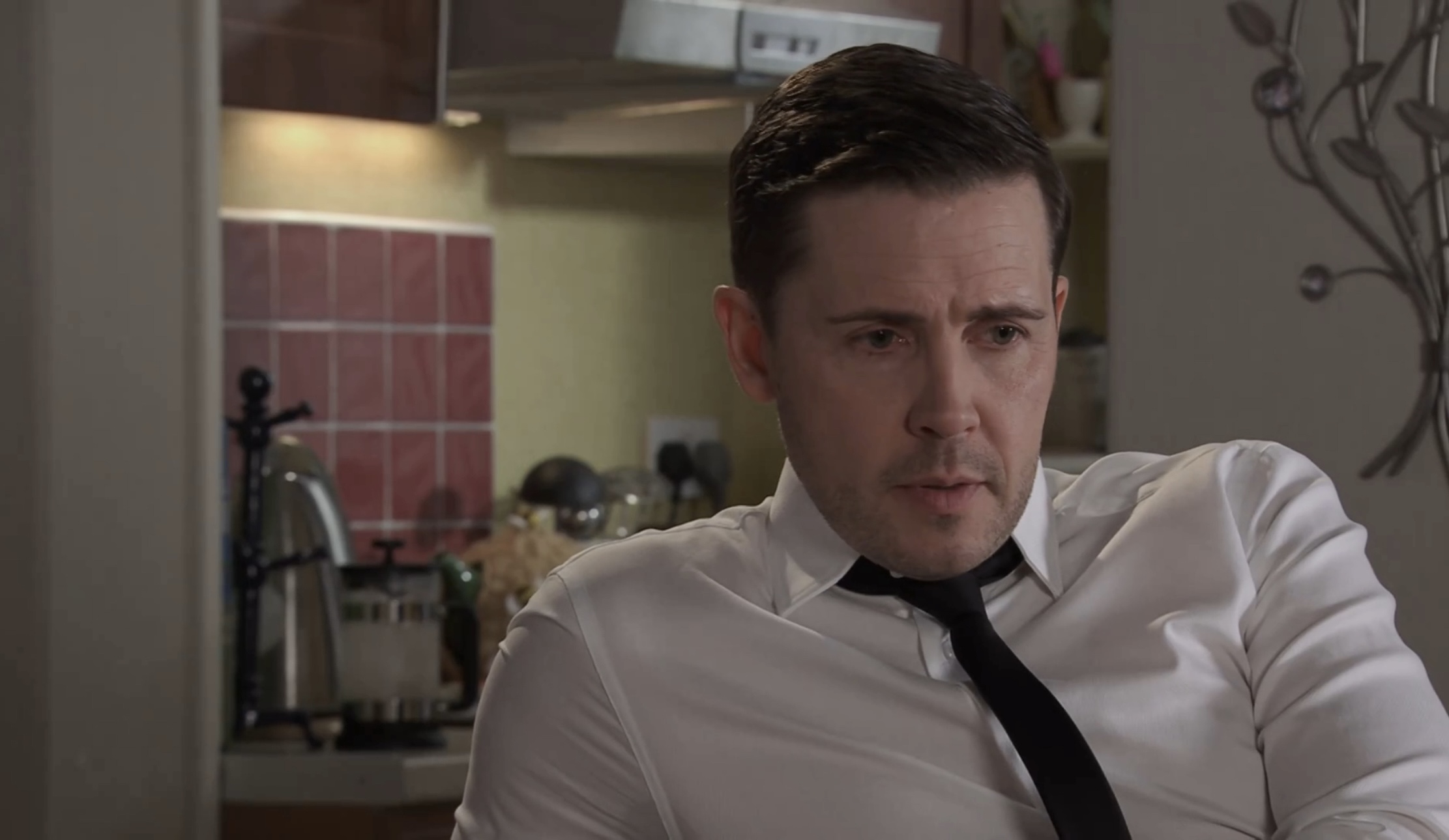 Coronation Street's Todd Grimshaw in deep thought